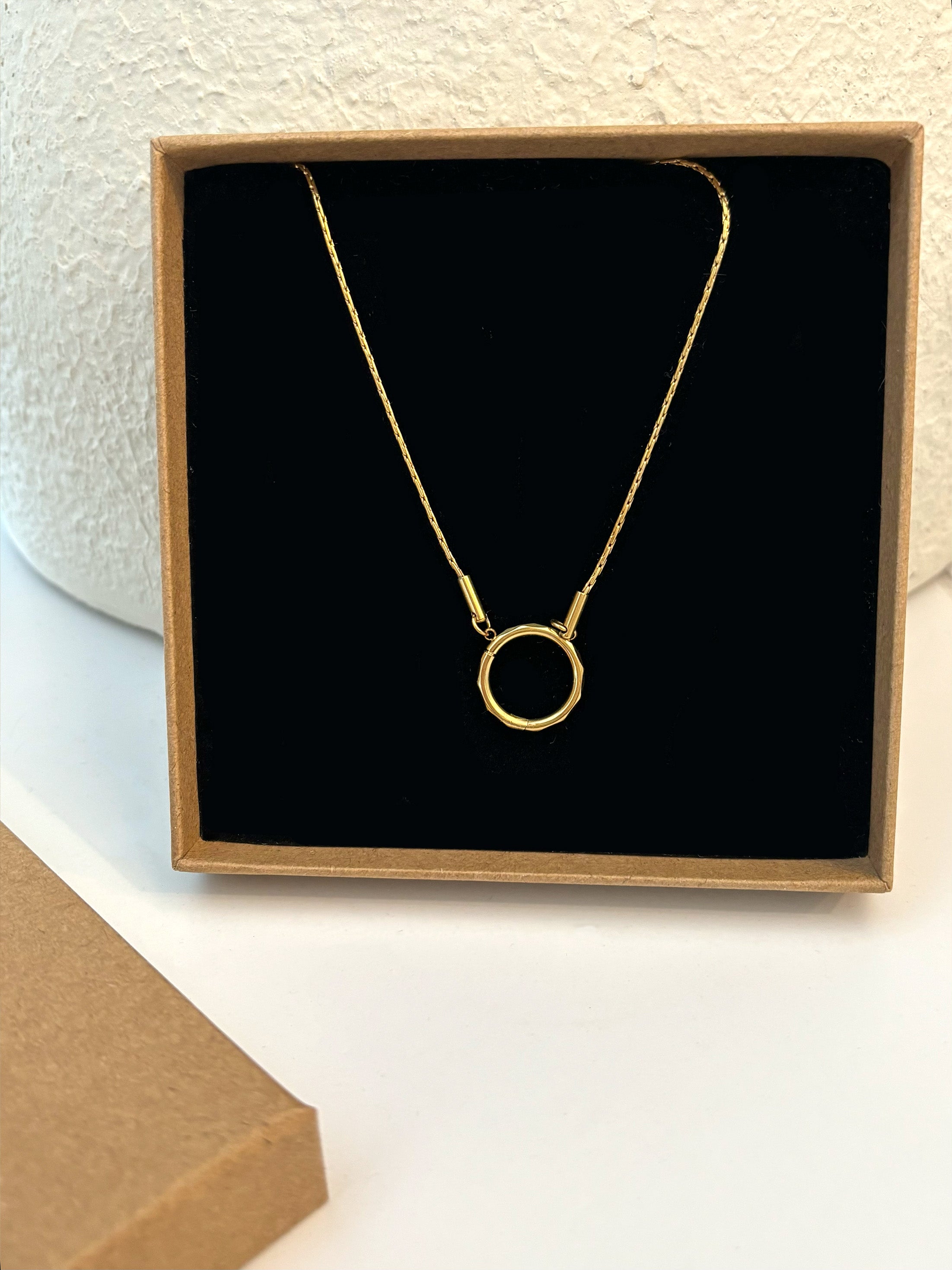 Collier à chaîne fine pour breloques (fermoir en O)