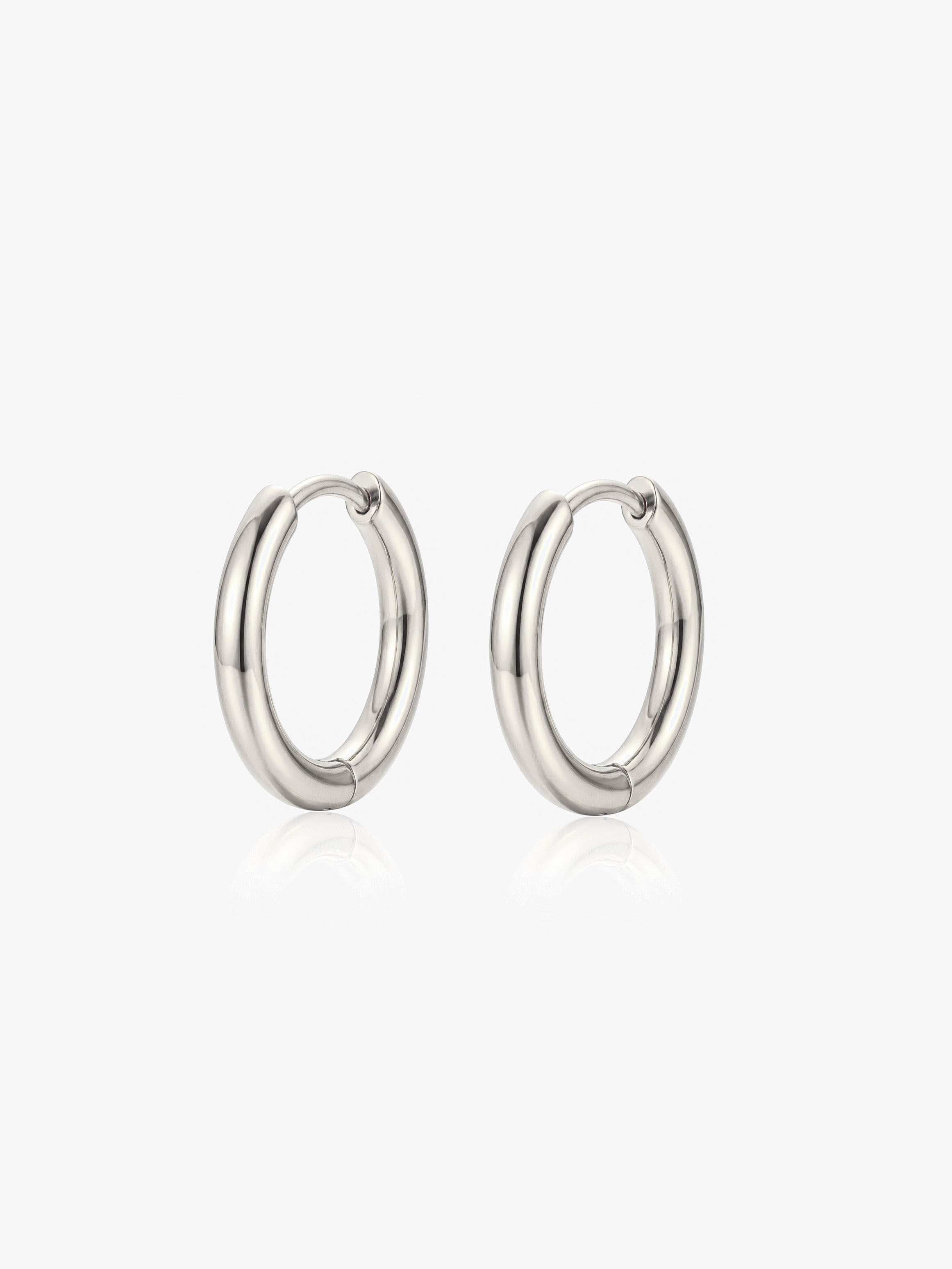 Boucles d'oreilles créoles solides pour breloques - 18 mm