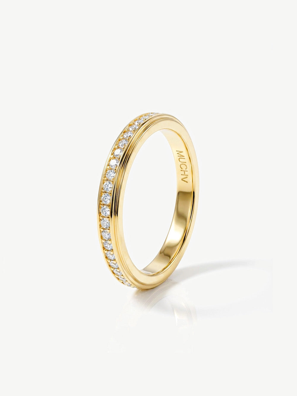 Thin Stacking Eternity Ring With Sparkling Stones