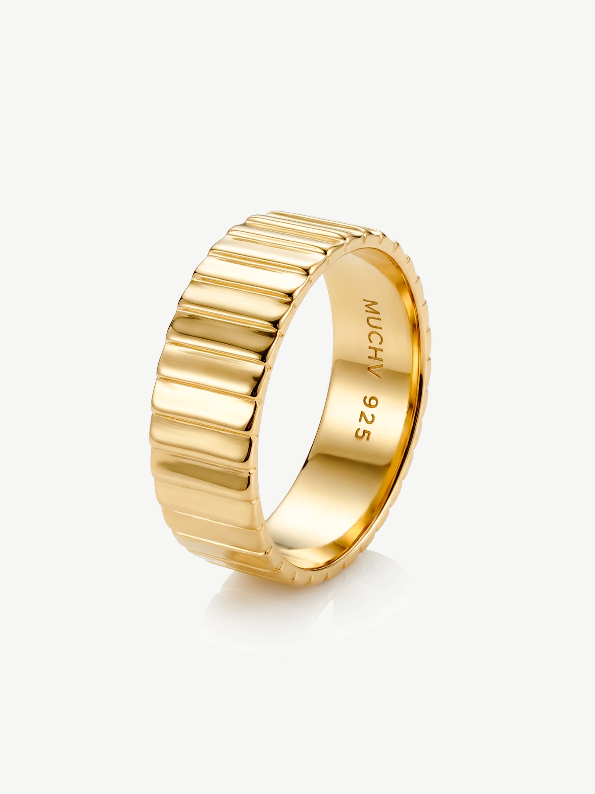 Thick Textured Croissant Ring