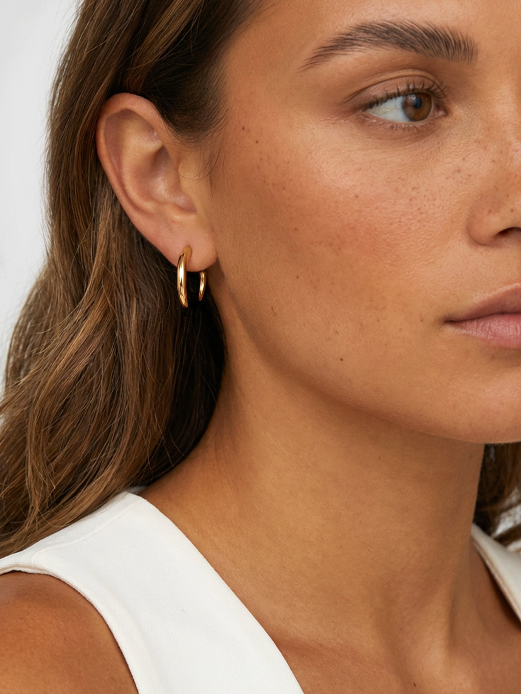 Boucles d'oreilles créoles à griffes ovales