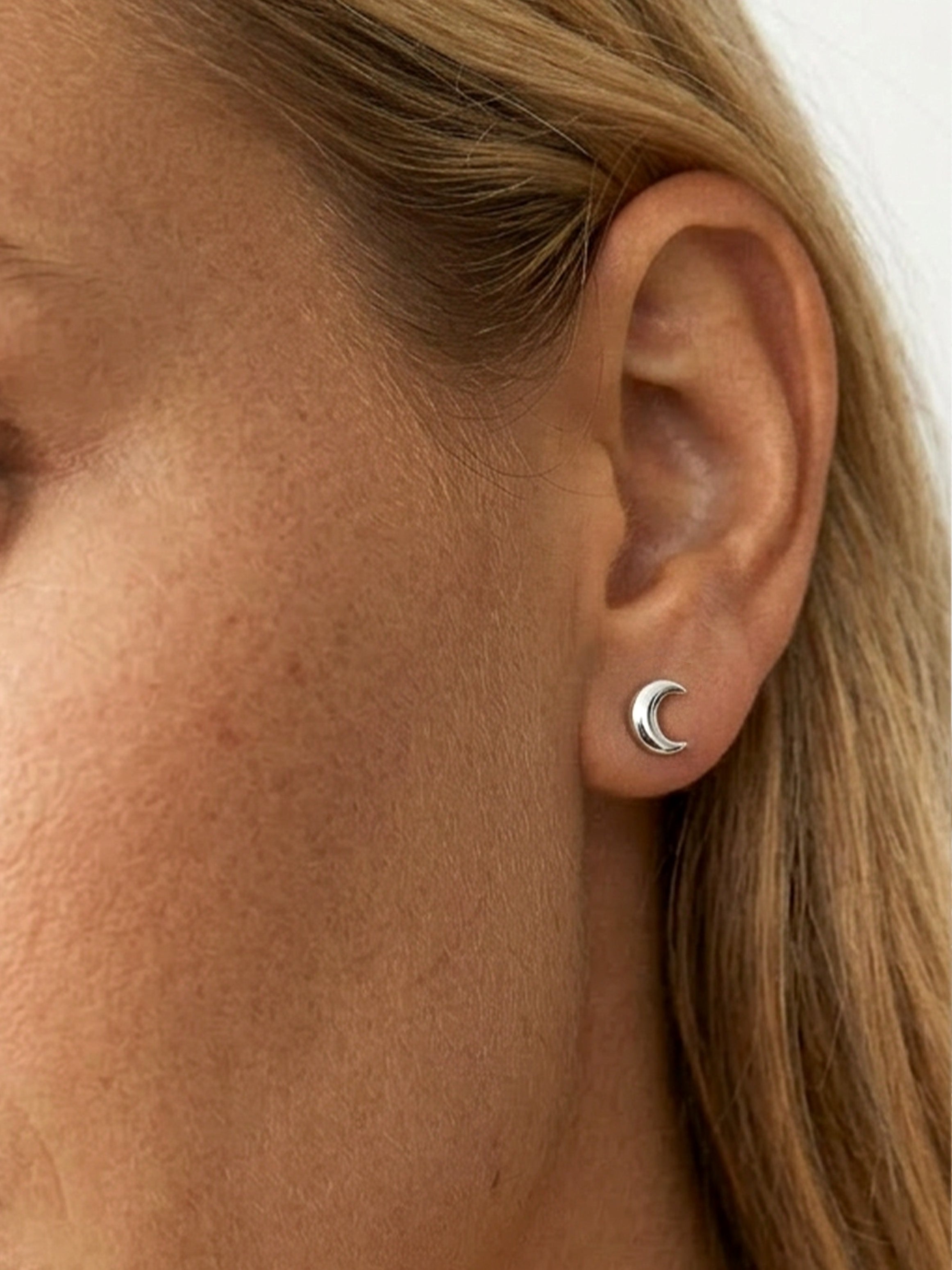 Moon Stud Earrings