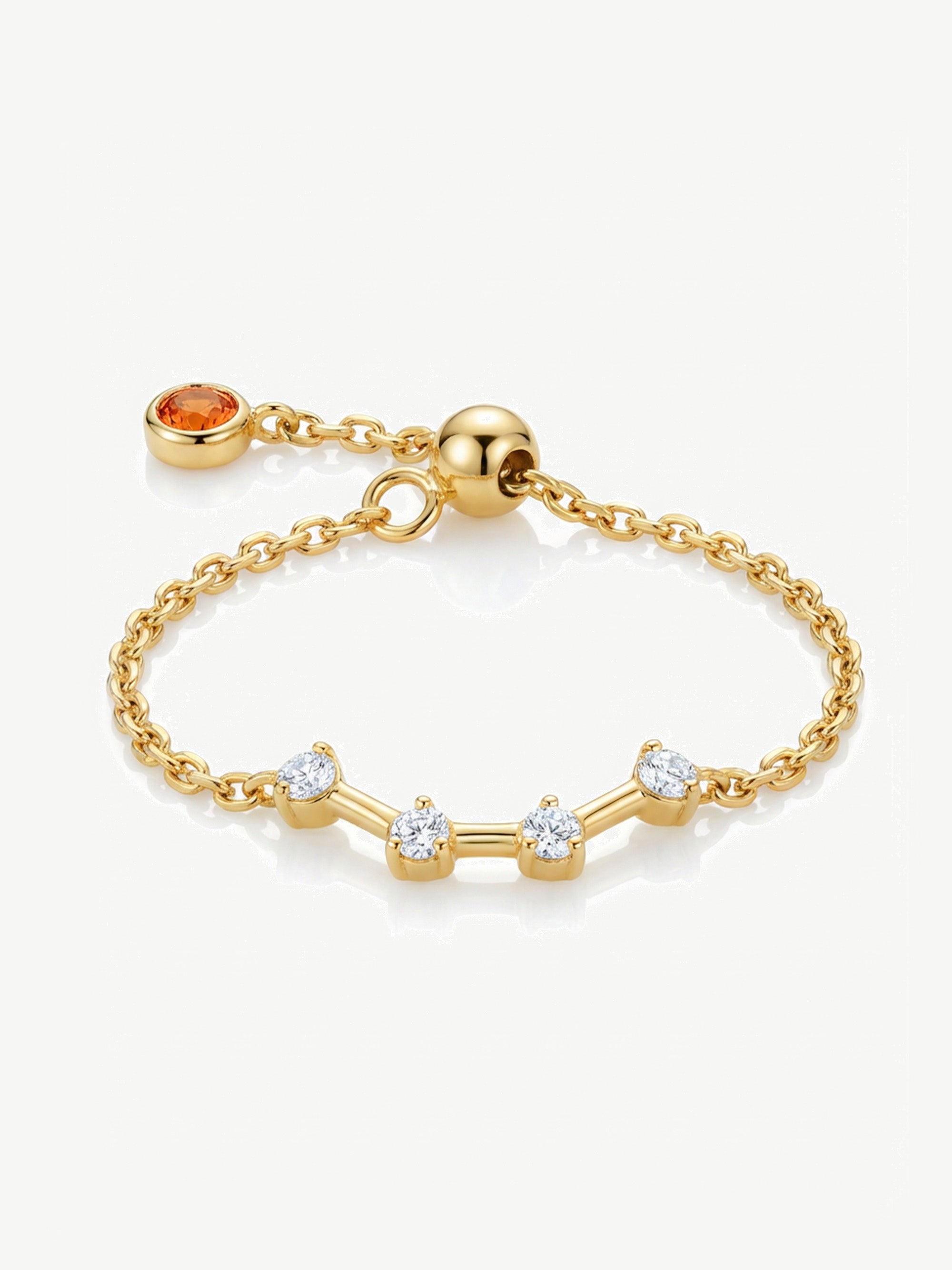 Adjustable Constellation Chain Ring