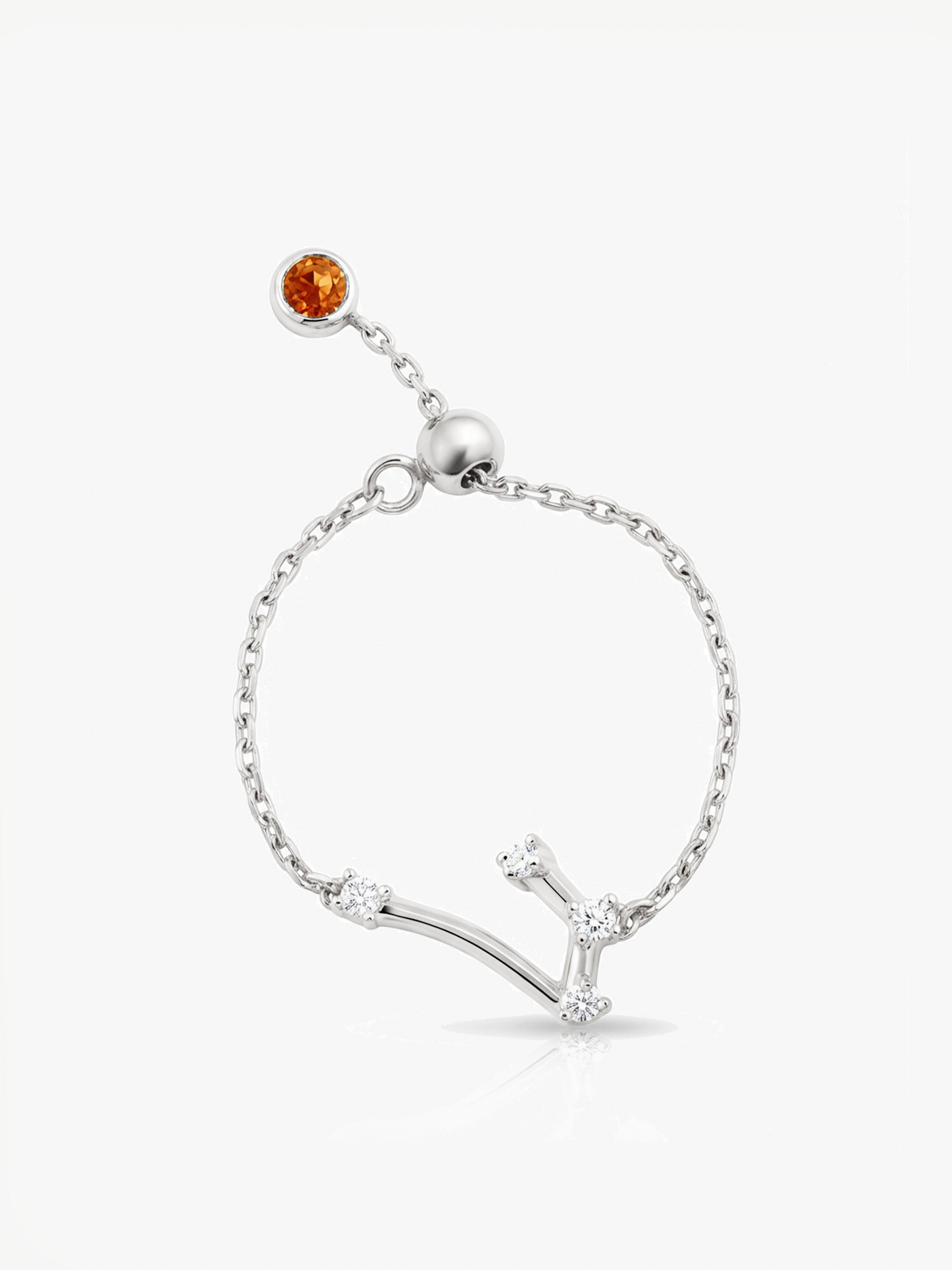 Adjustable Constellation Chain Ring