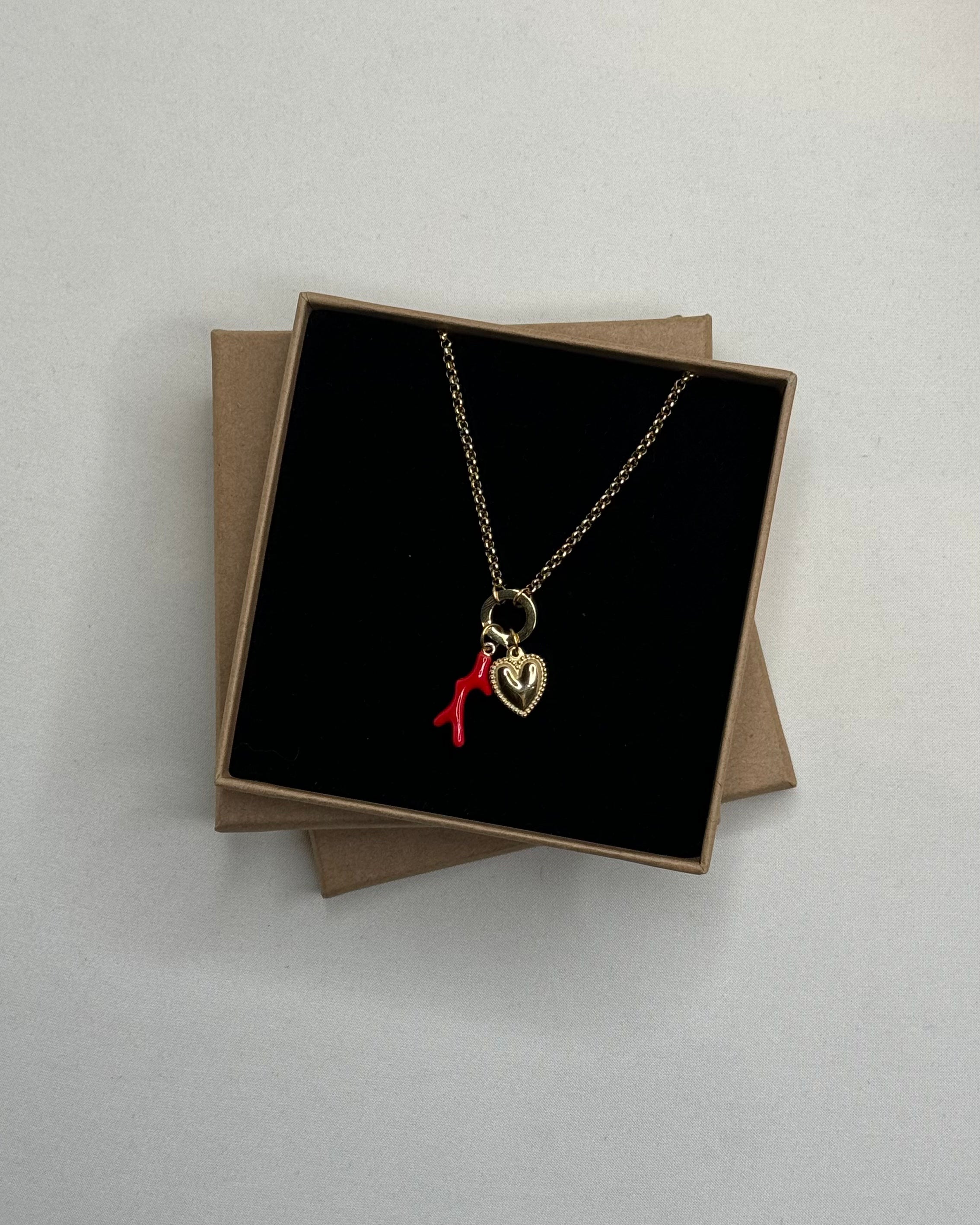 Breloque cœur pompon (petite taille)