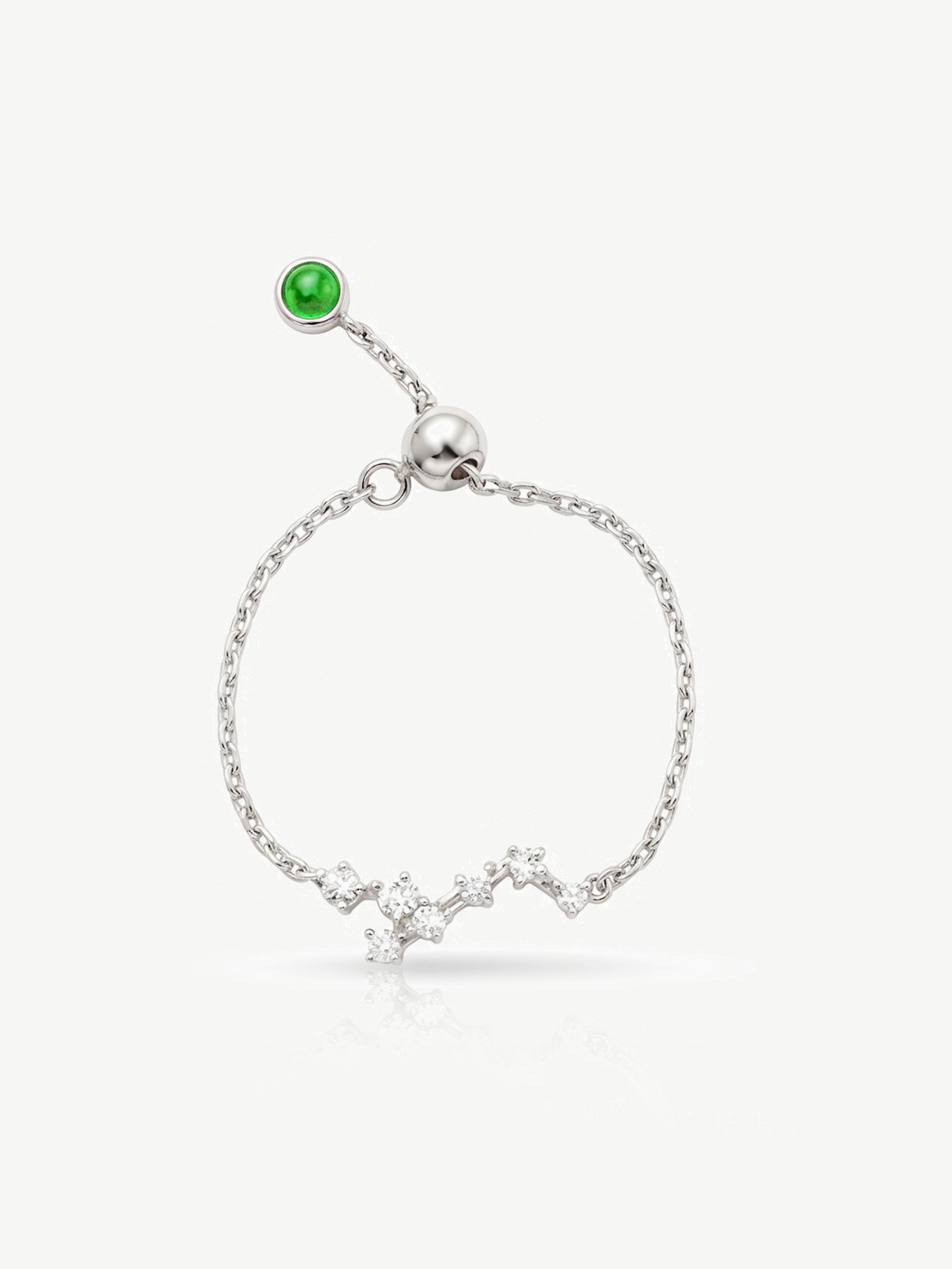 Adjustable Constellation Chain Ring
