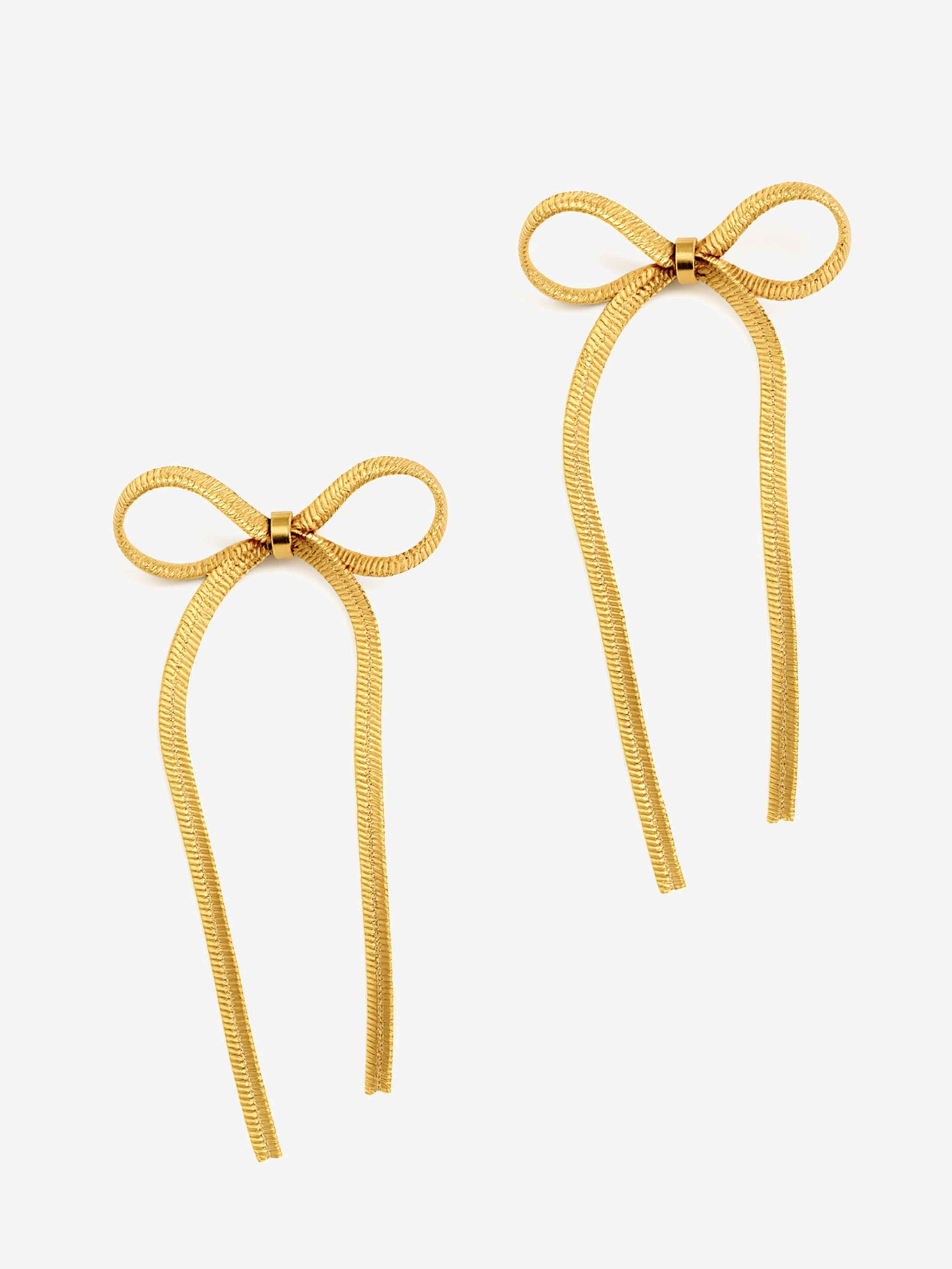 Boucles d'oreilles à tige en forme de nœud avec chaîne à chevrons