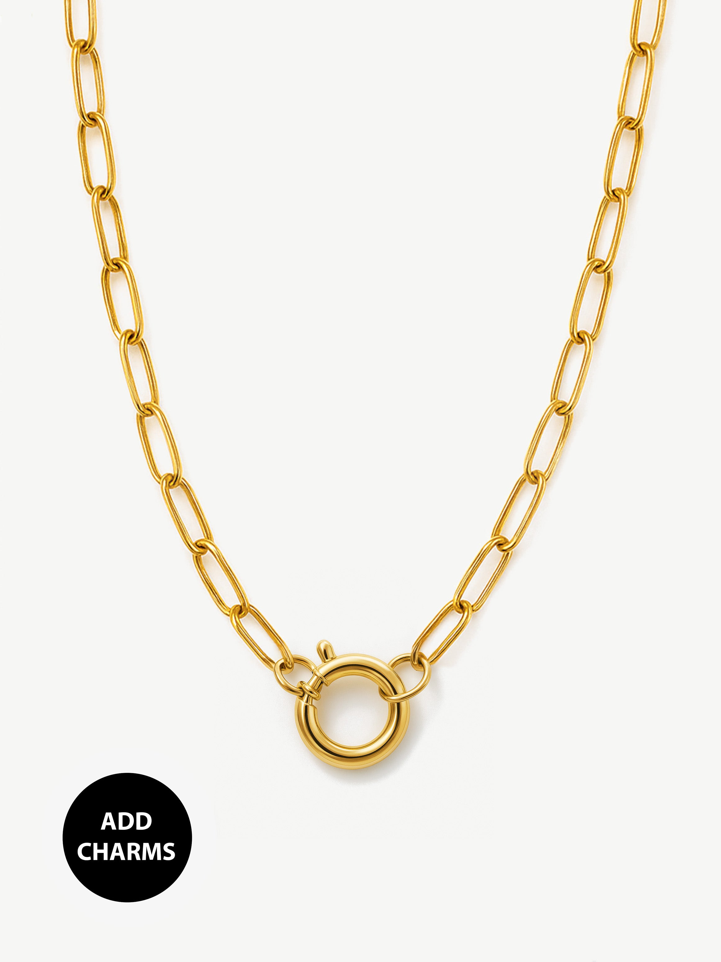 Collier à maillons pour breloques (fermoir en Q)