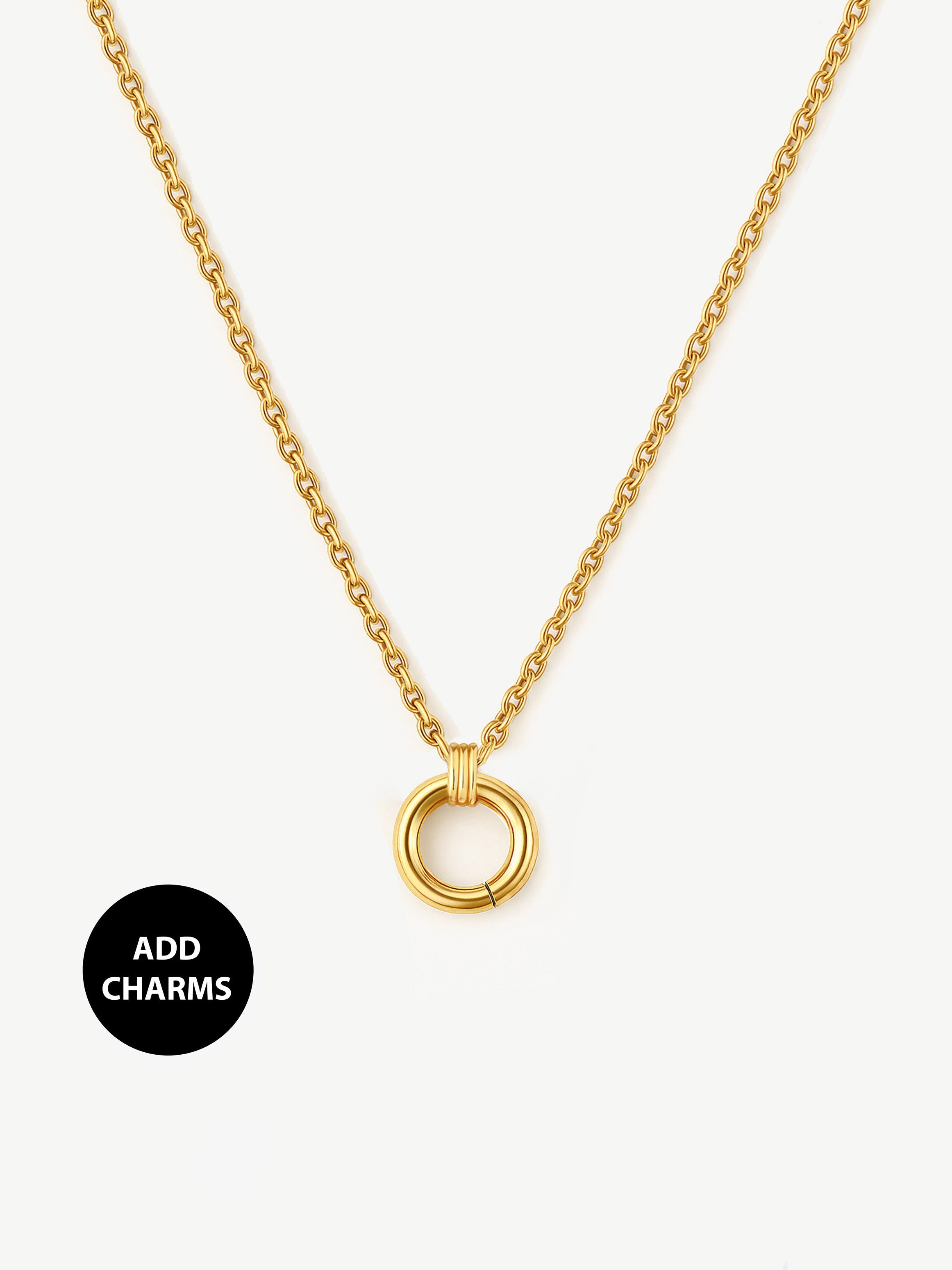 Chaîne Rolo pour breloques (petit pendentif à fermoir en O)