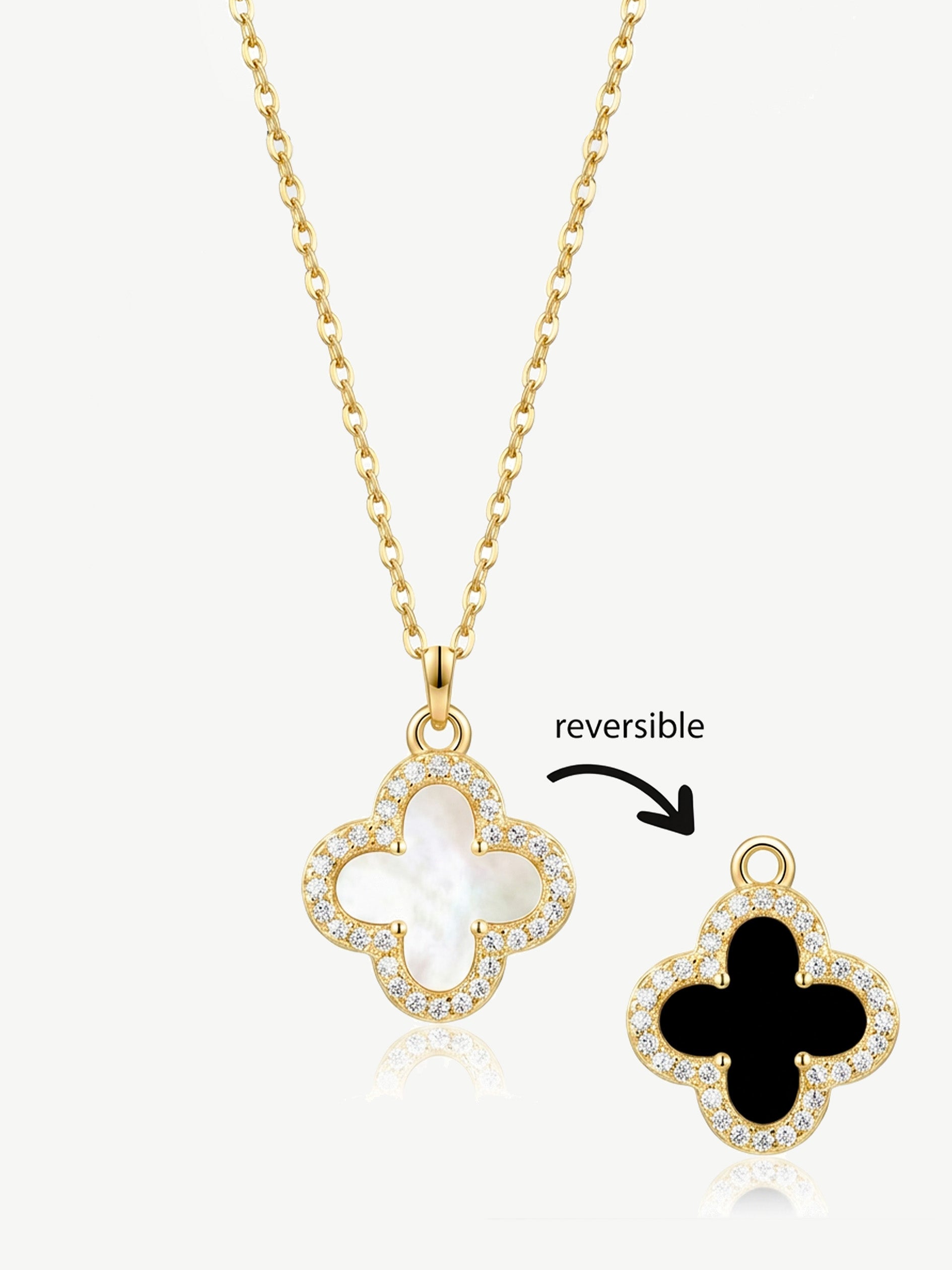 Clover Necklace - Reversible Pendant