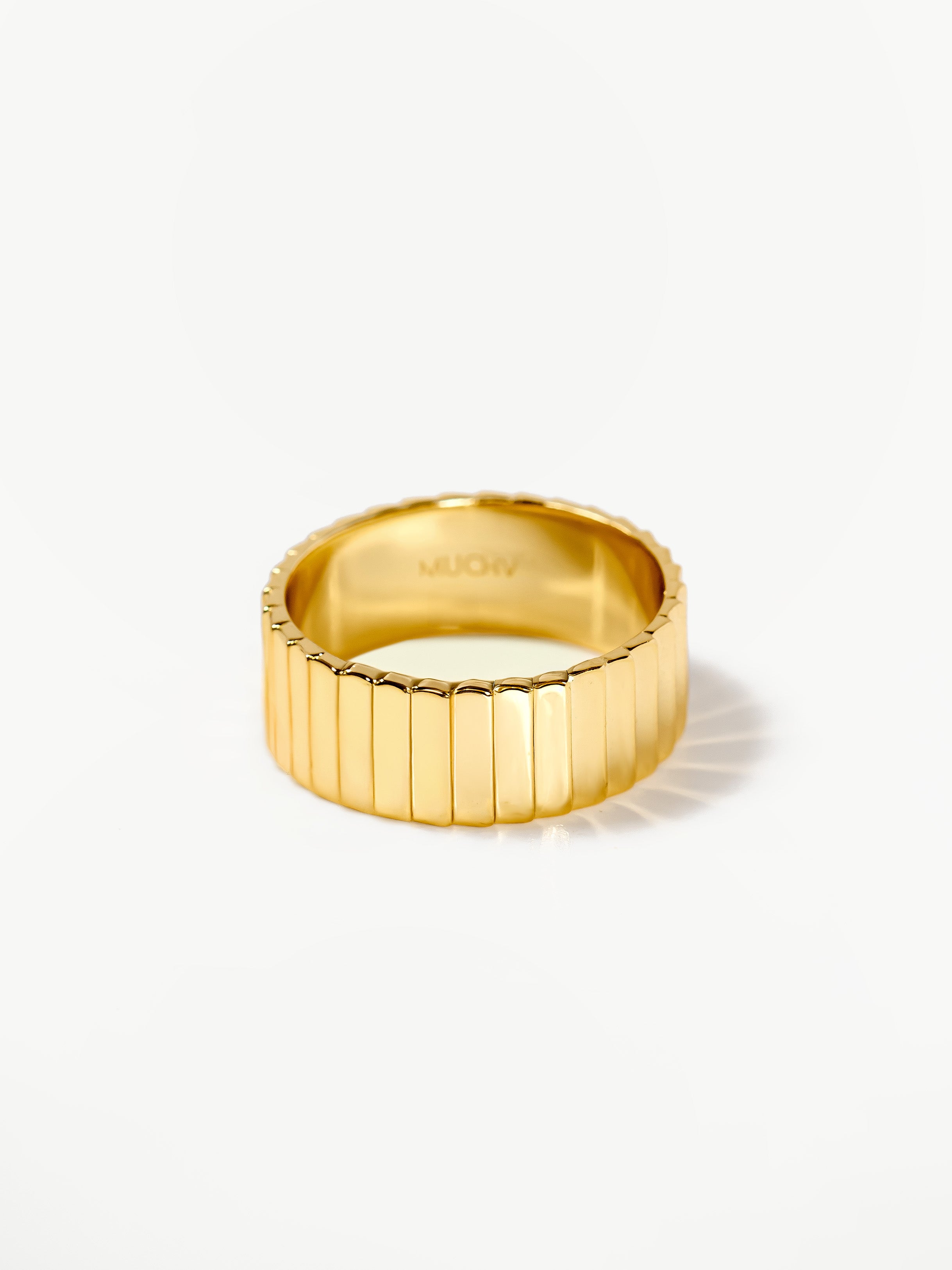 Anneau de croissant texturé épais