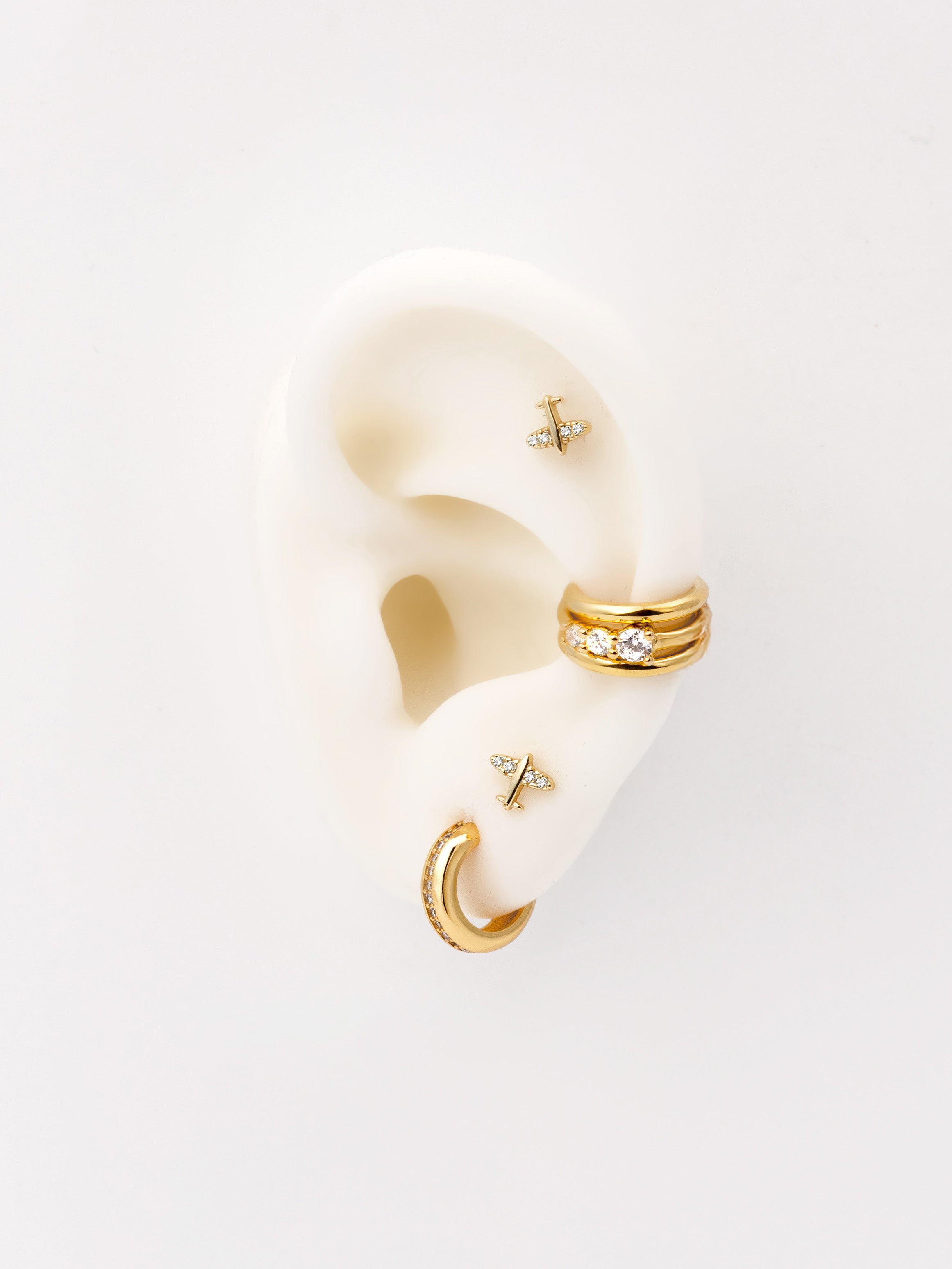 Boucles d'oreilles à tige en forme de petit avion
