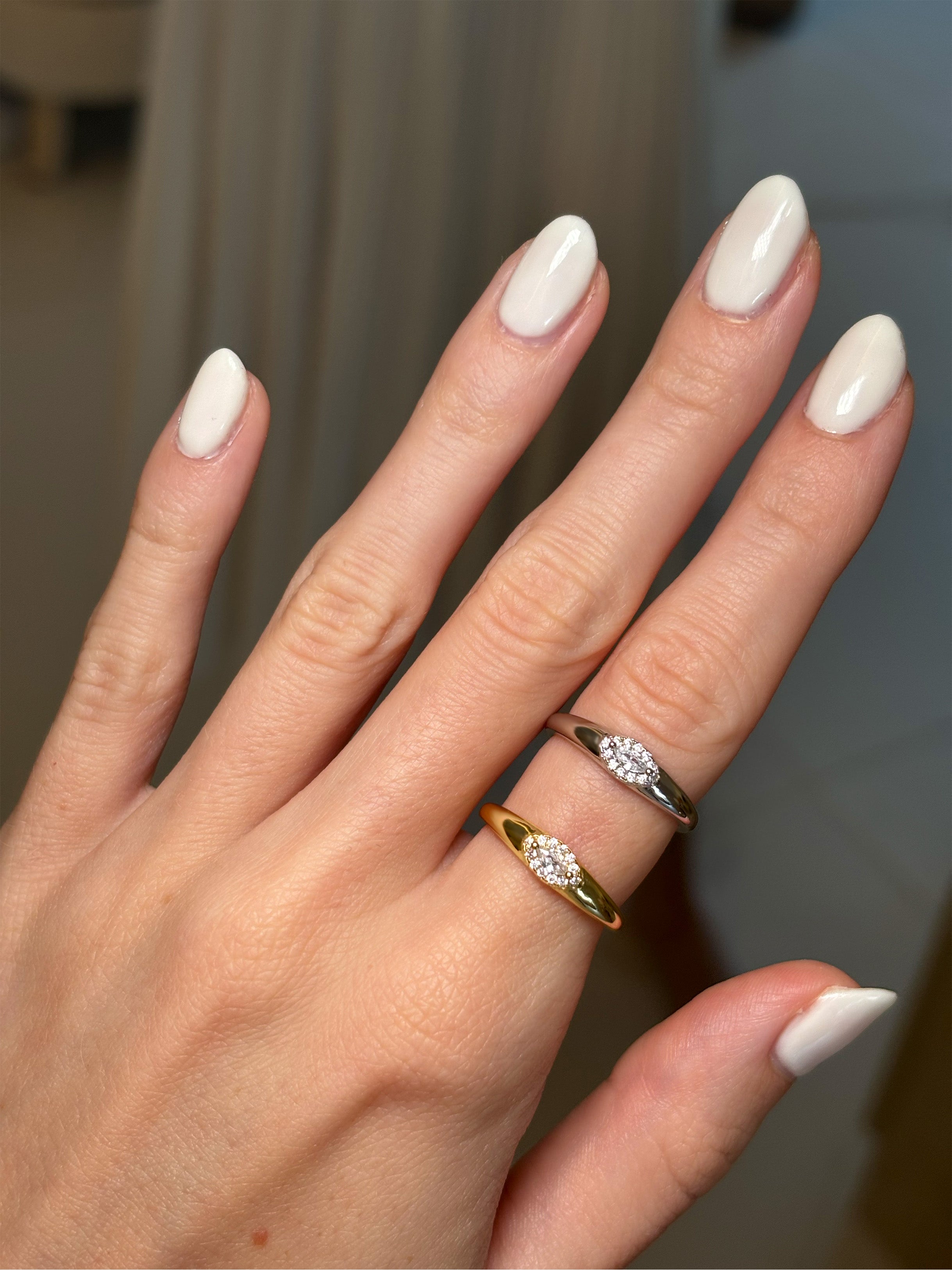 Oval Signet Ring With Evil Eye