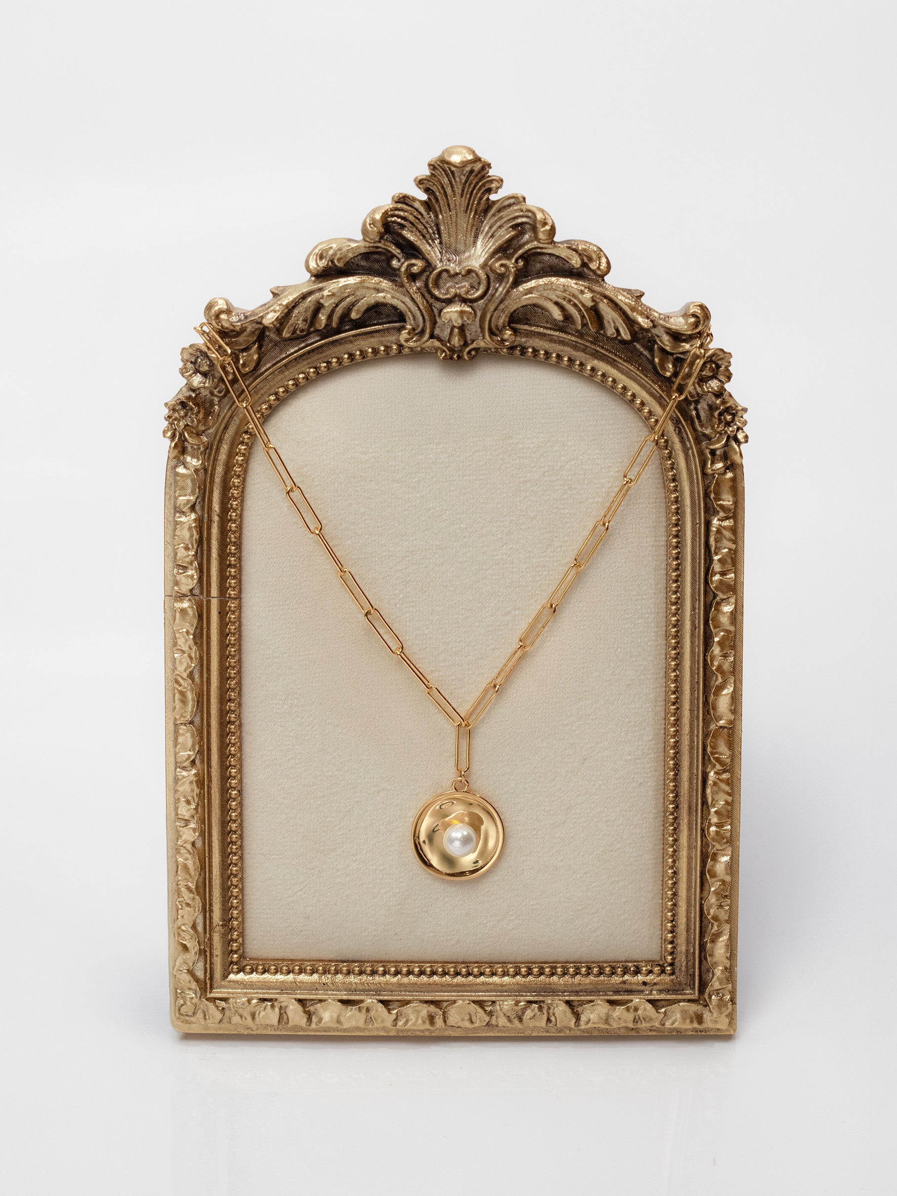 Collier à maillons avec pièce de perle