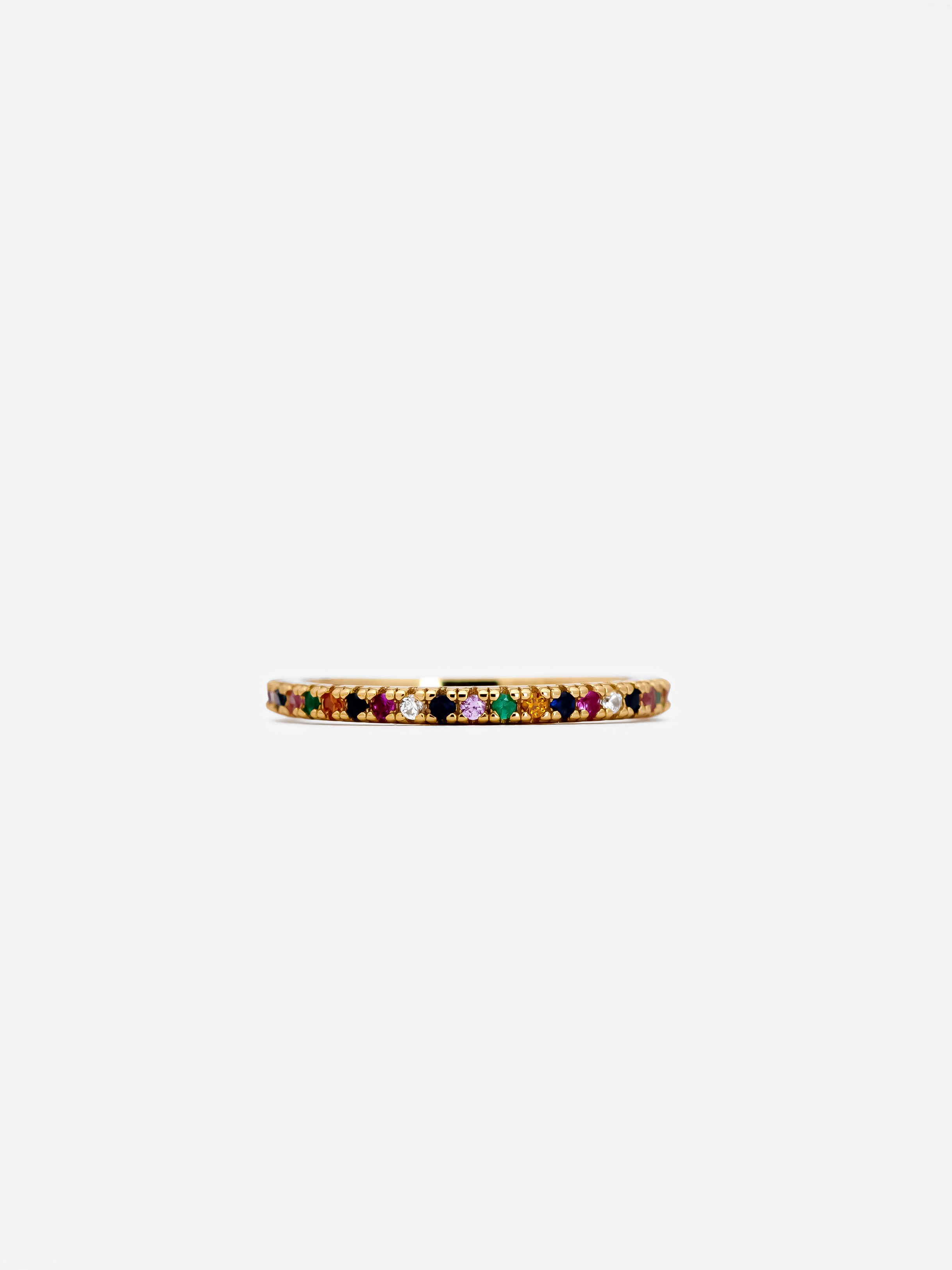 Bague arc-en-ciel empilable