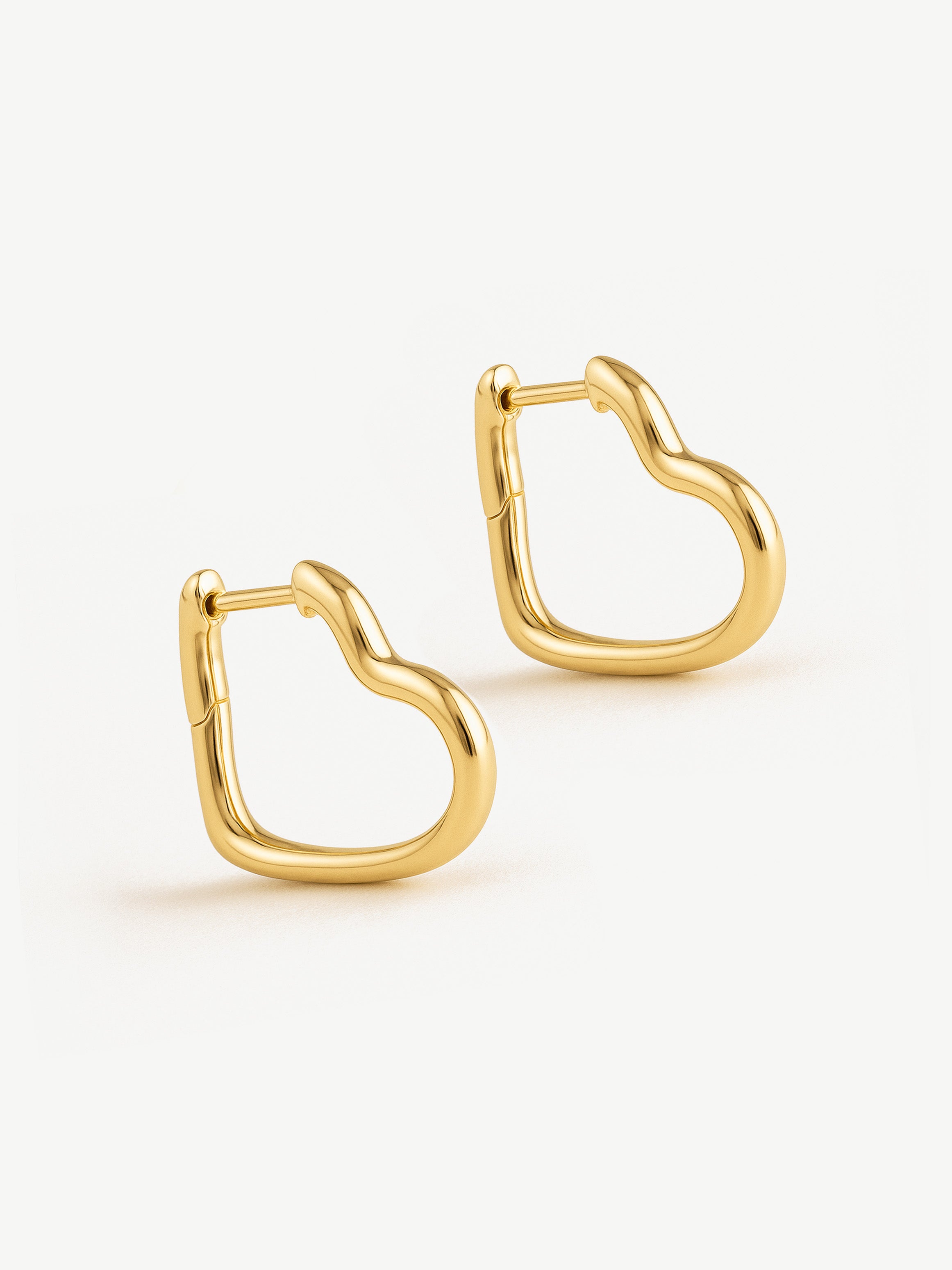 Heart Hoop Earrings - Small