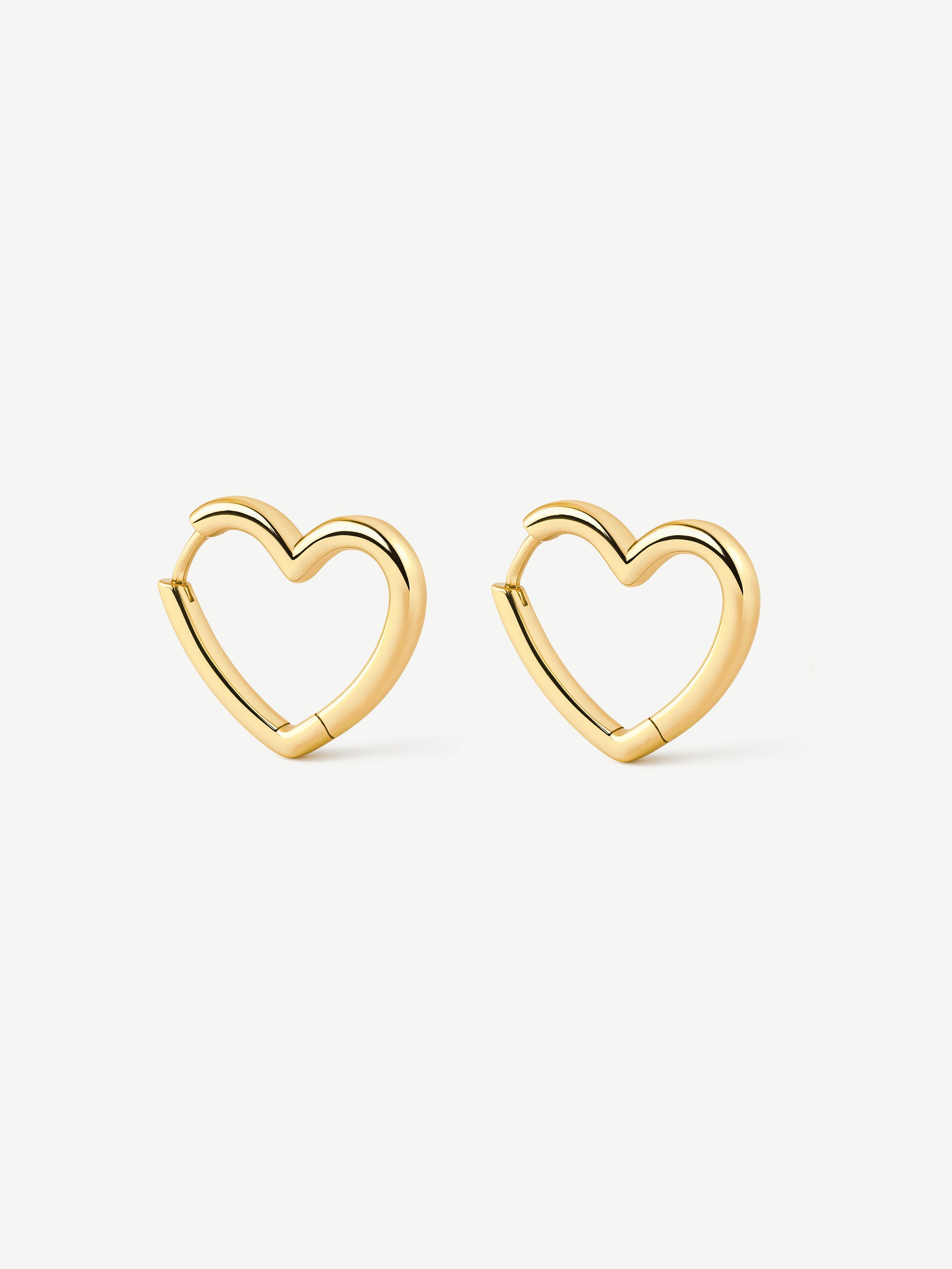 Boucles d'oreilles créoles en forme de cœur - Petites