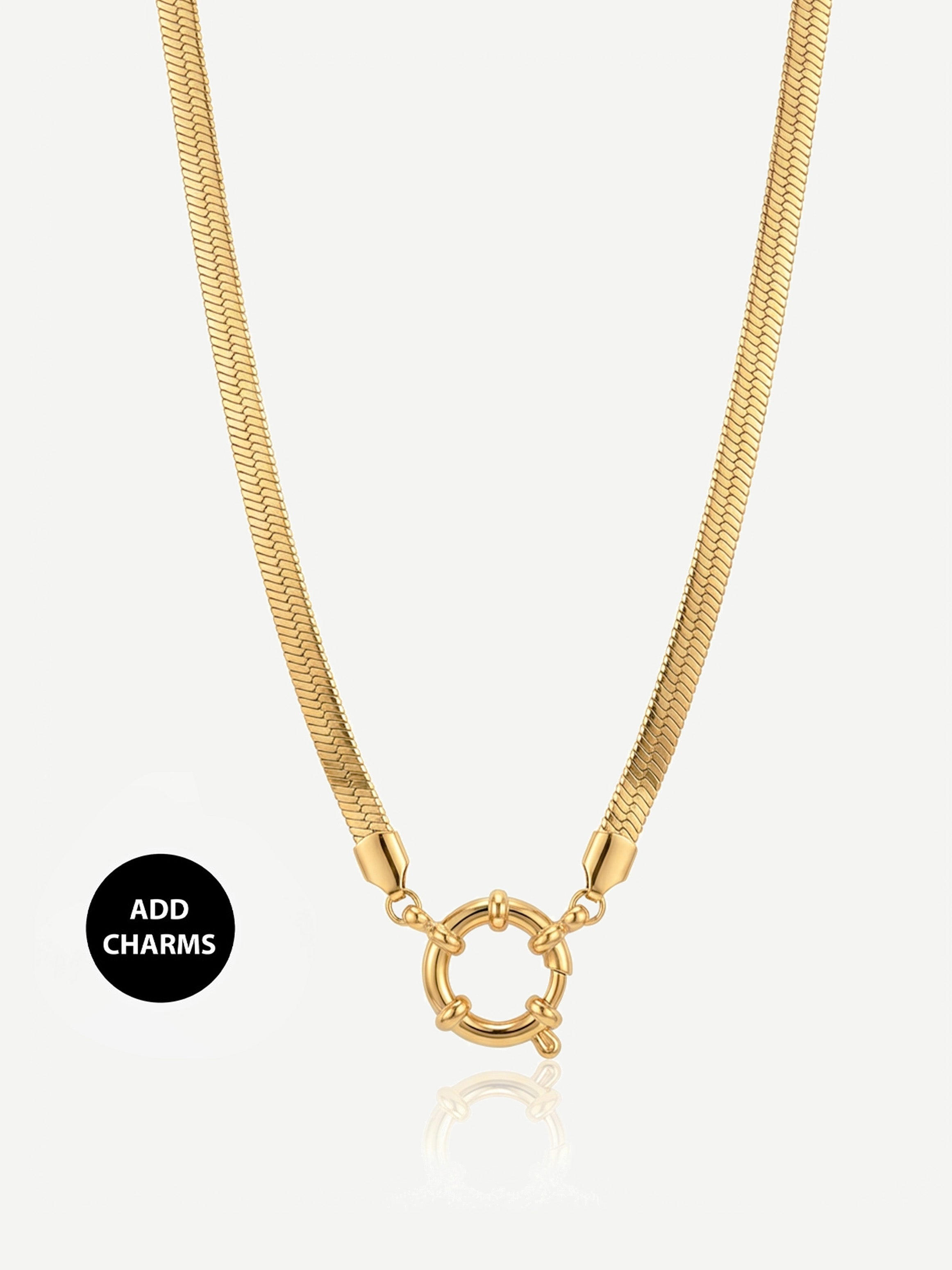 Collier ras du cou à chevrons pour breloques - 40 cm