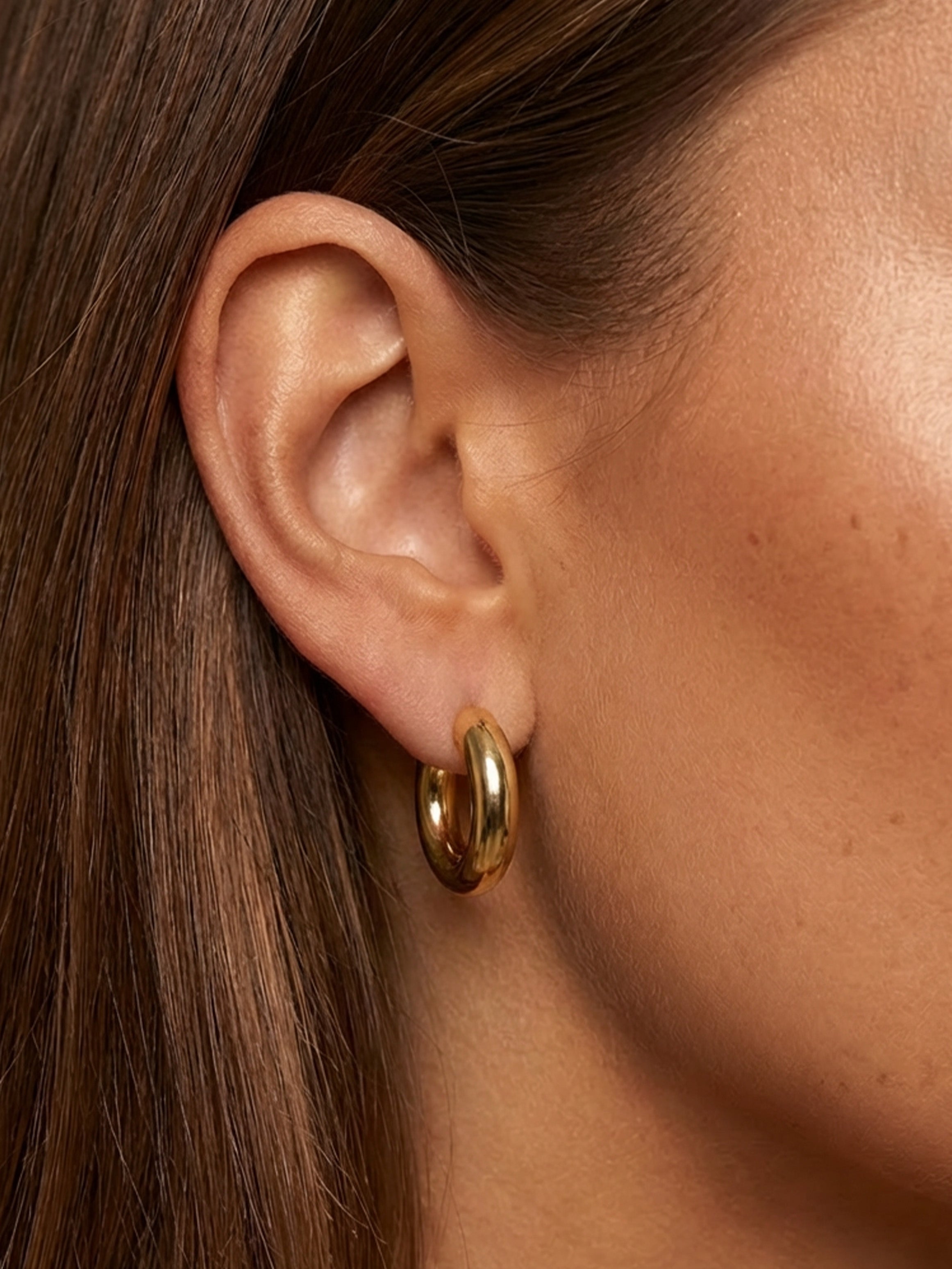 Boucles d'oreilles créoles épaisses et petites