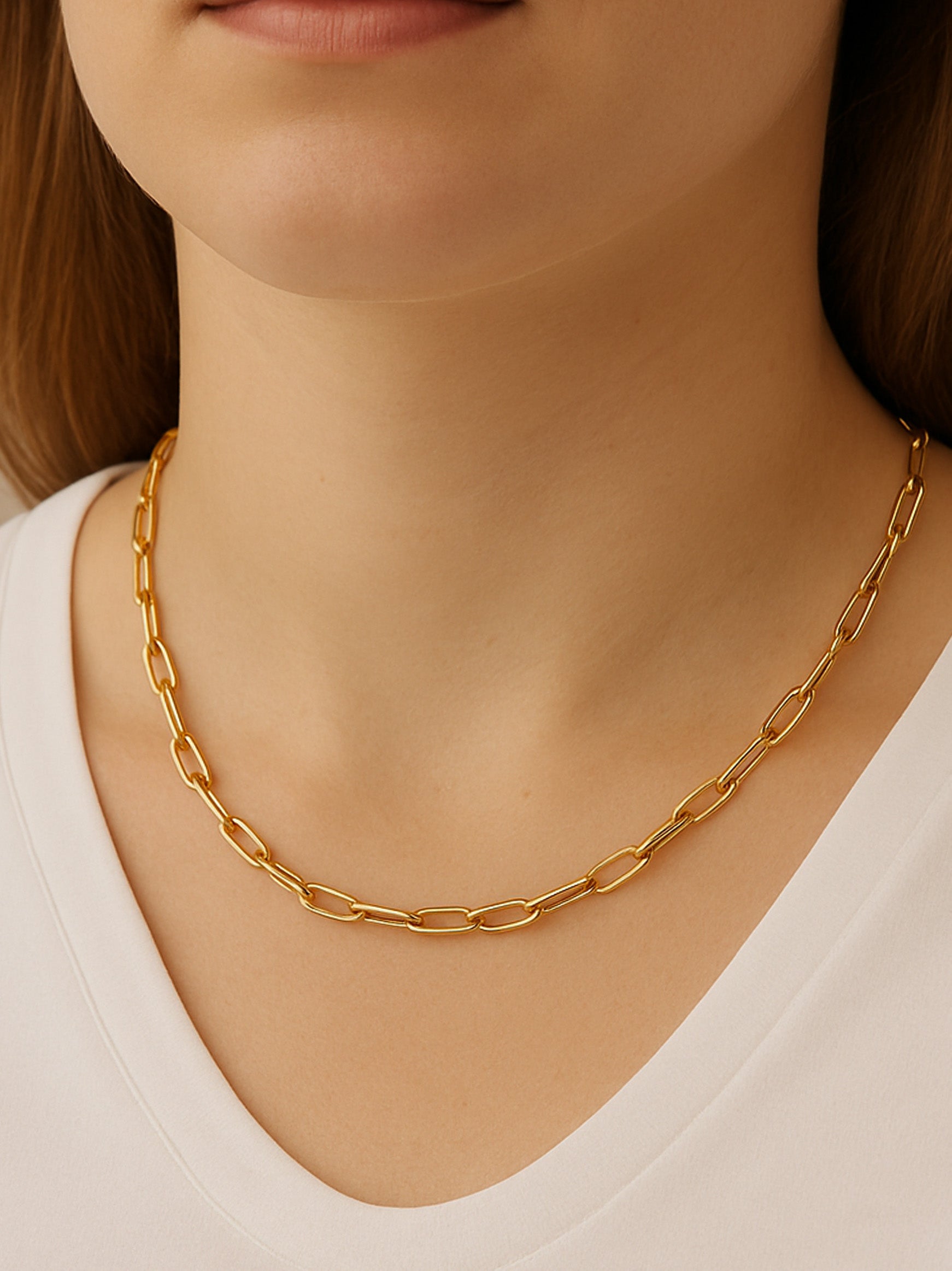 Collier à breloques - Chaîne à maillons de 4 mm