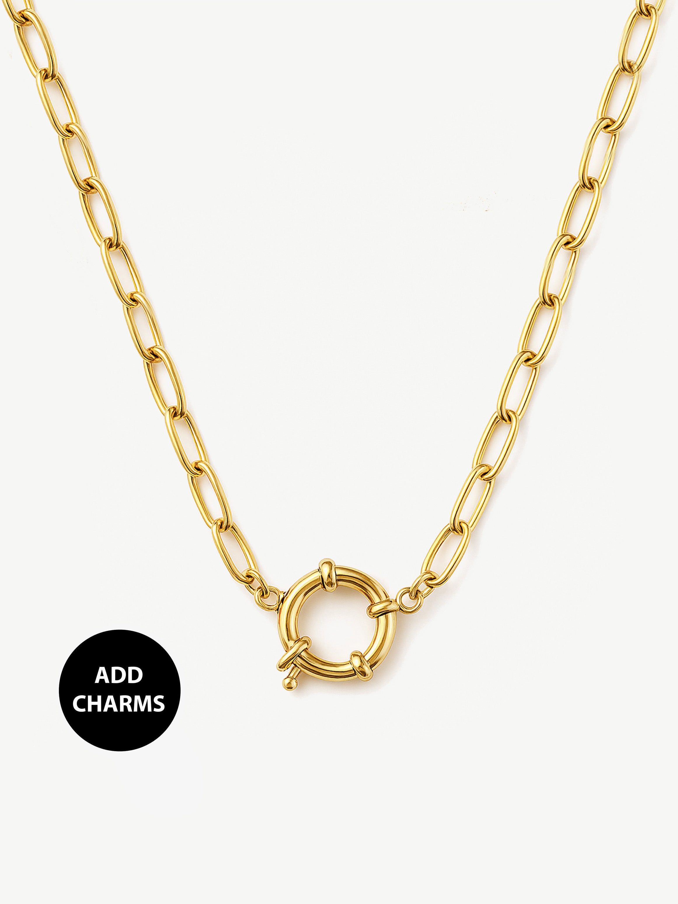 Collier à maillons pour breloques (fermoir en Q)