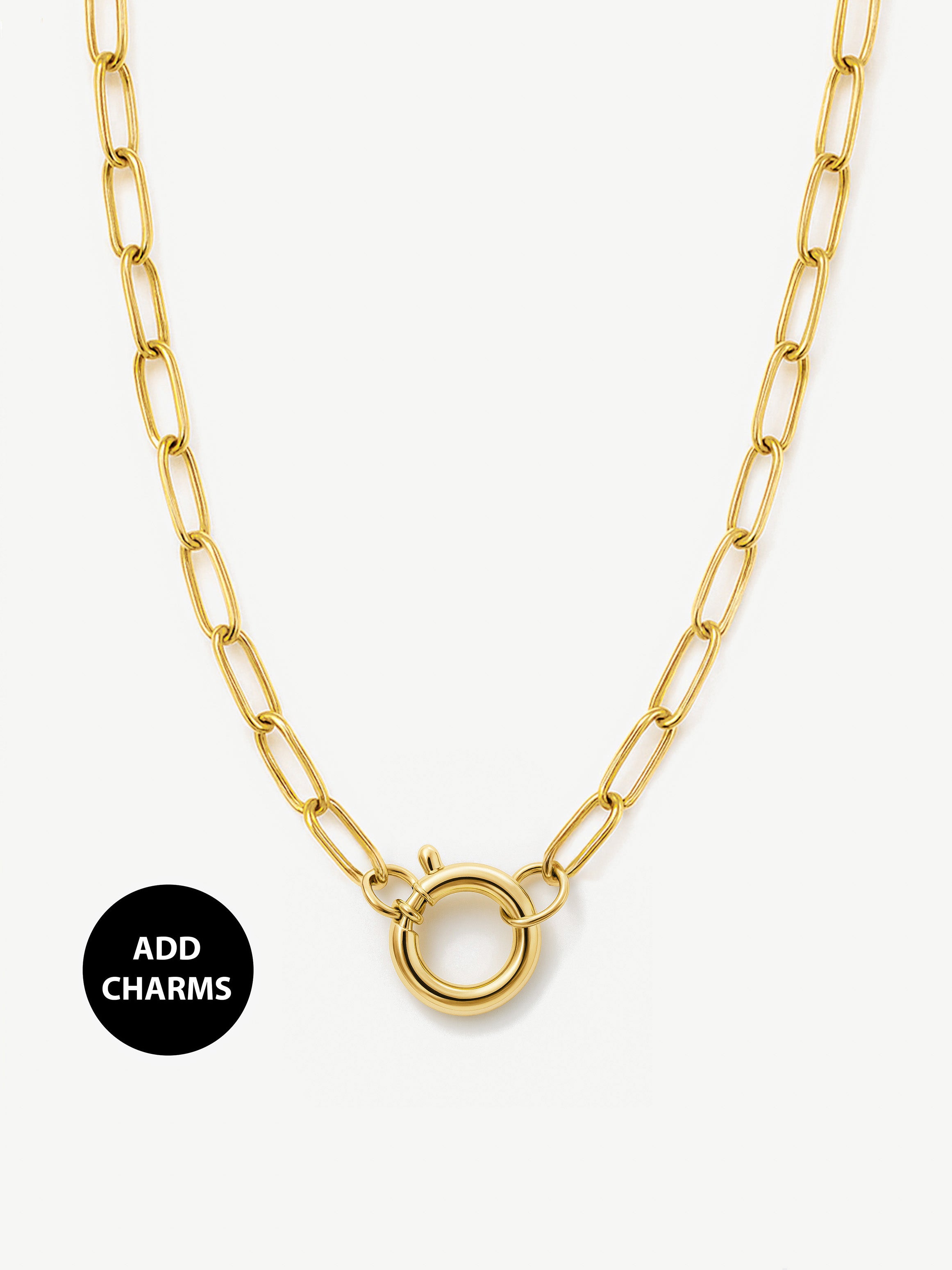 Collier à maillons pour breloques (fermoir en Q)