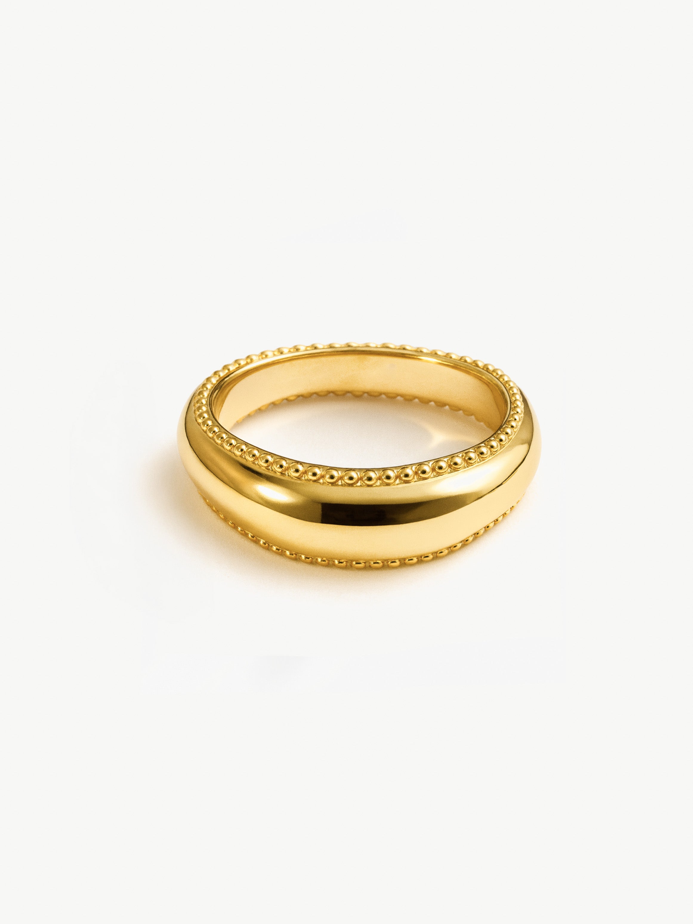 Bague dôme incurvée en or - Sphère