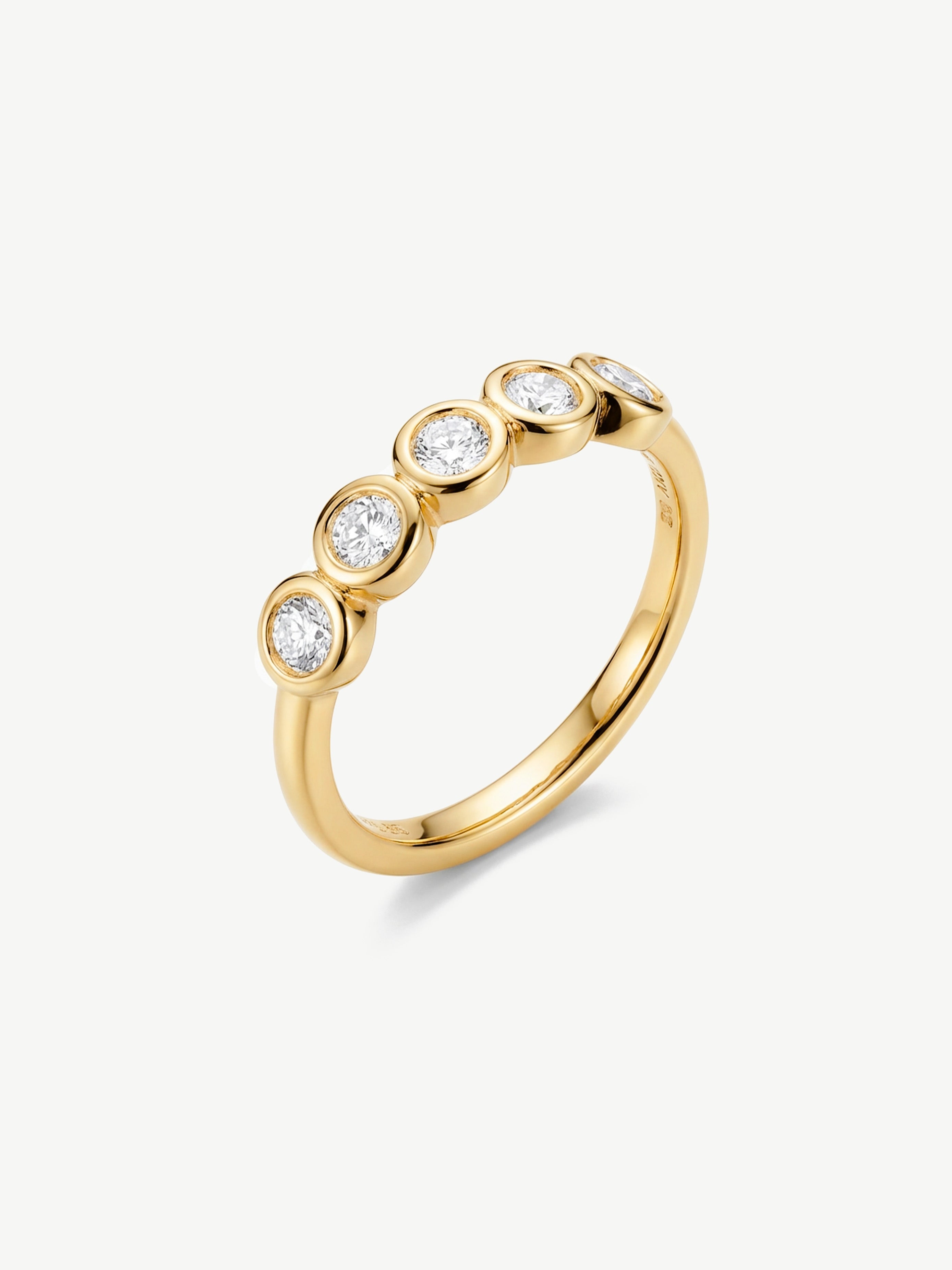 Bezel Moissanite Ring