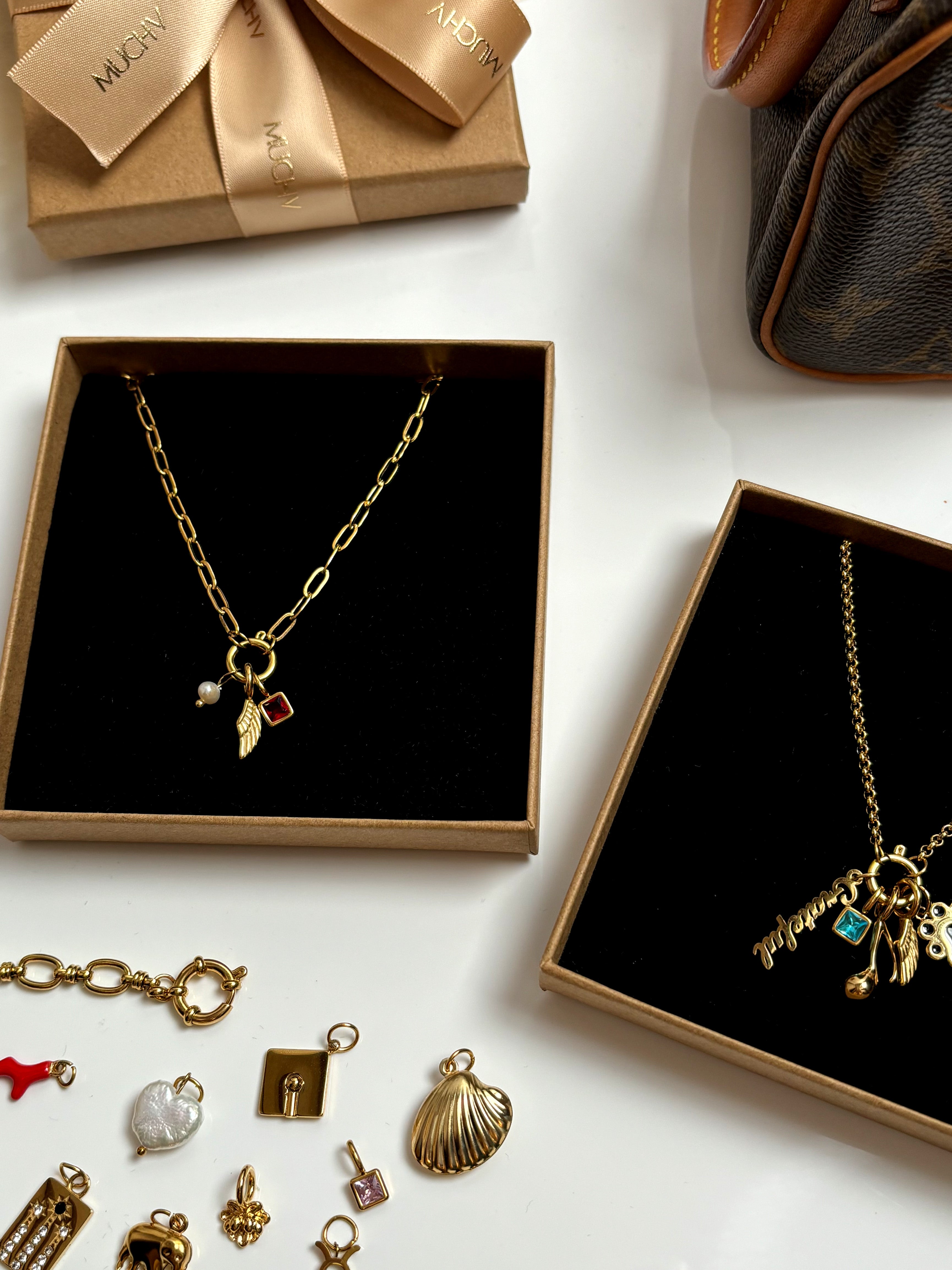 Collier à maillons pour breloques (fermoir en Q)