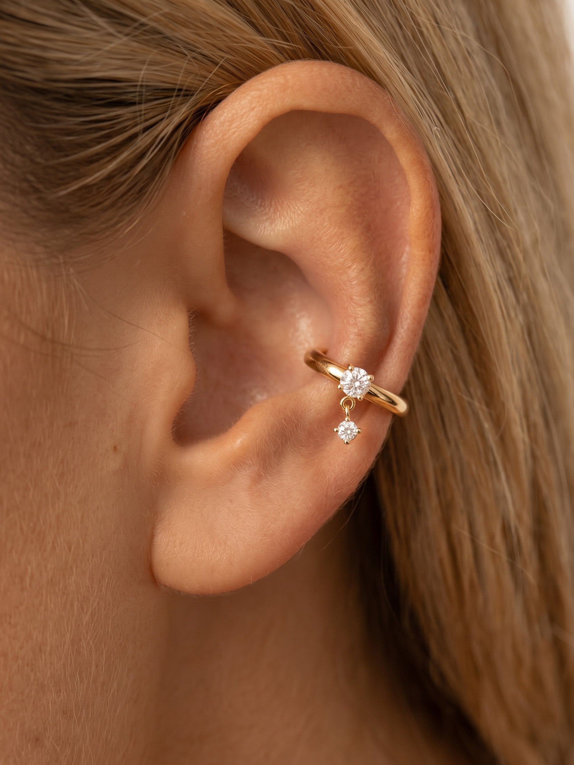 Boucles d'oreilles avec breloques en pierre pendantes