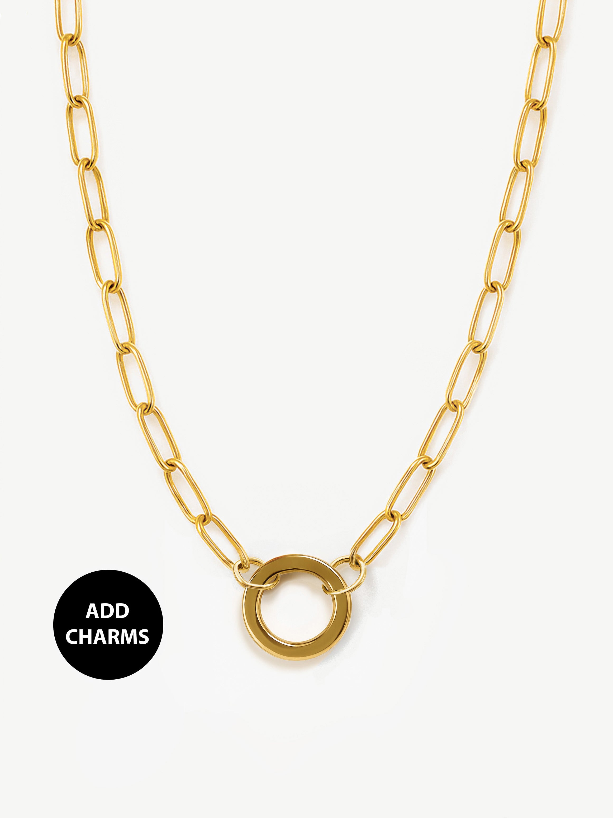 Collier à maillons pour breloques (fermoir en O)