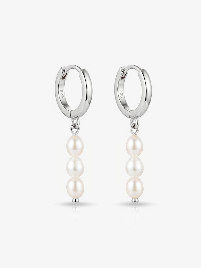 Tiny Baroque Pearl Huggie Hoop Earrings