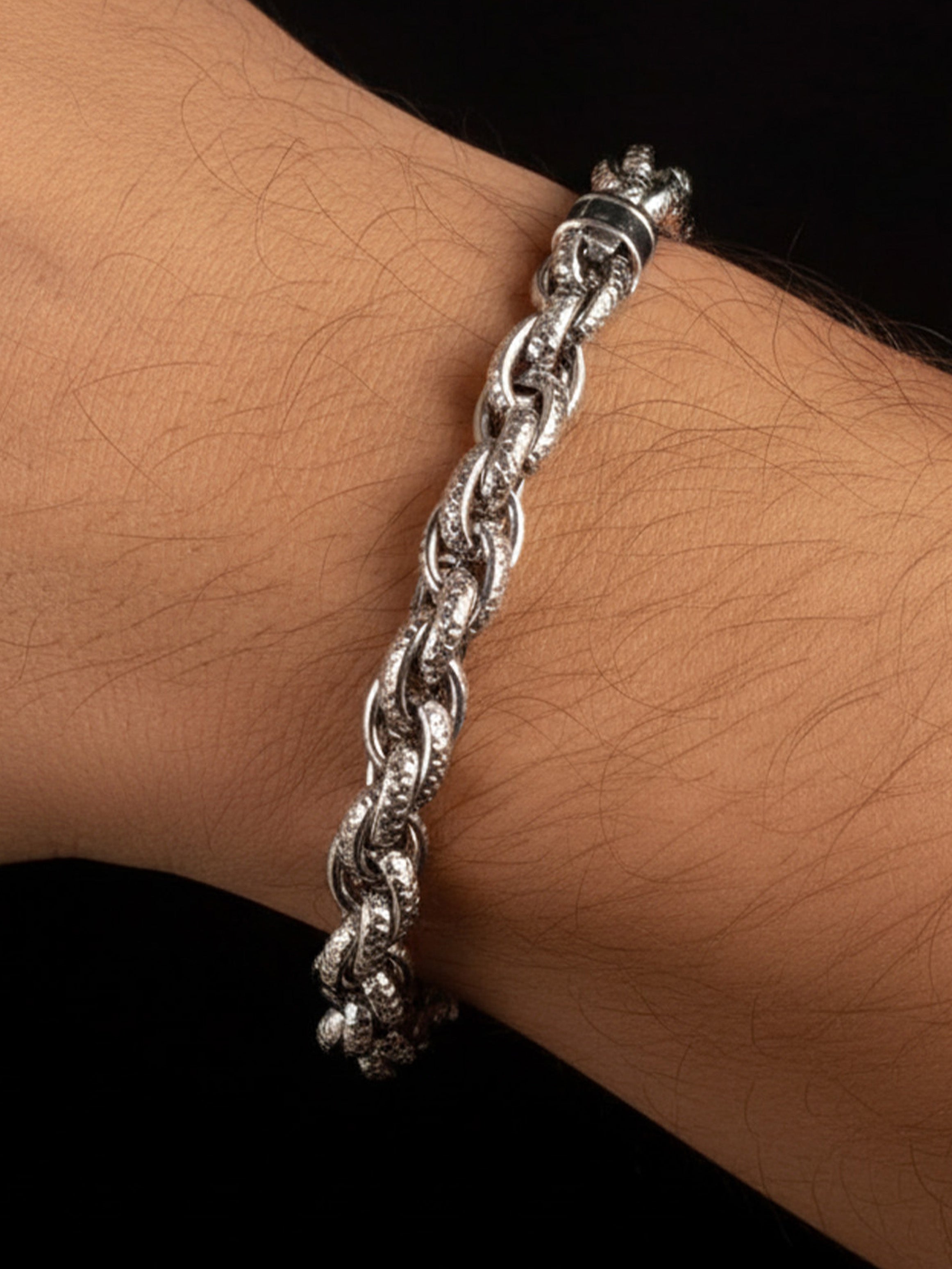 Men's Silver Chain Bracelet