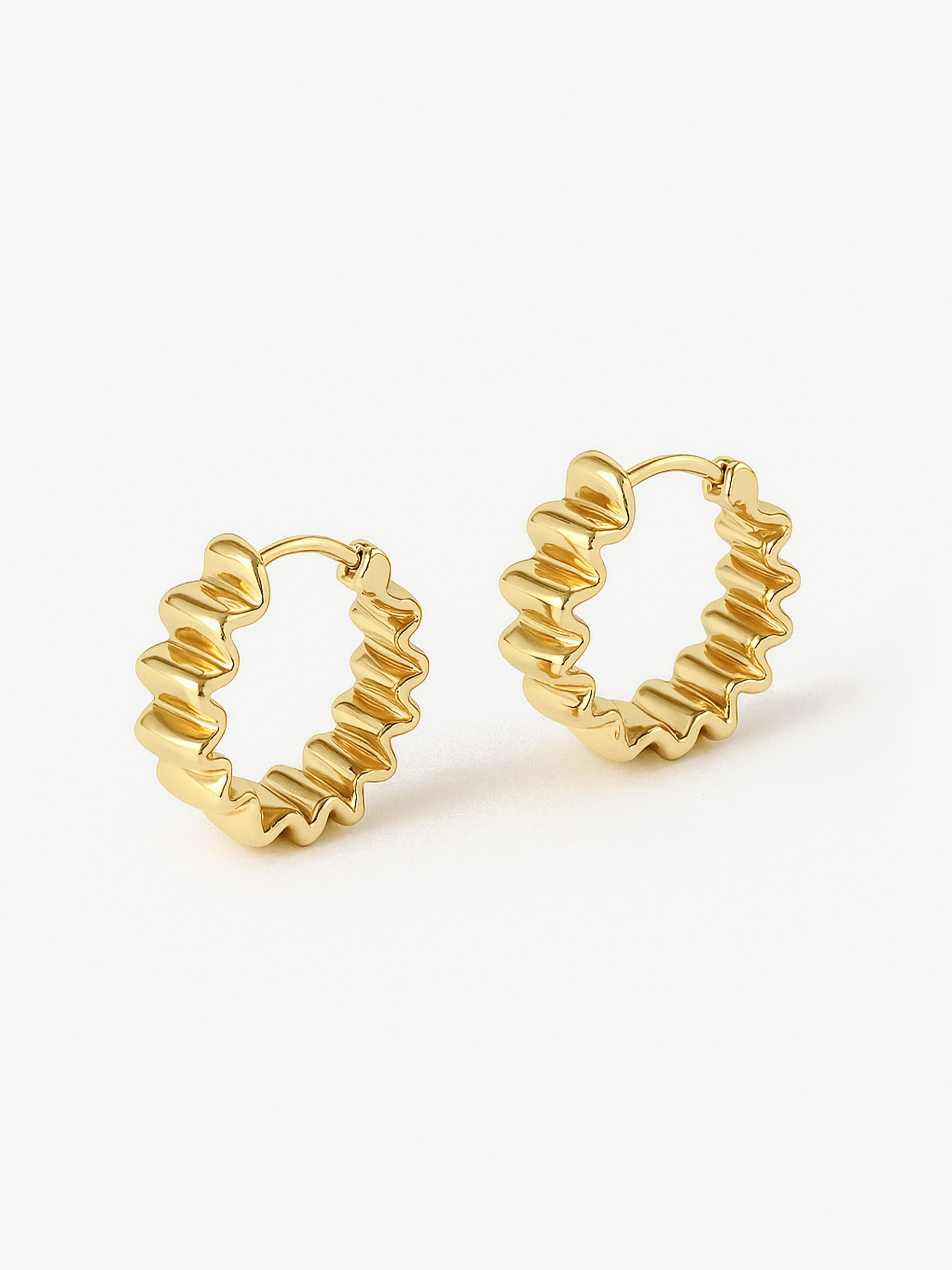 Boucles d'oreilles créoles épaisses pliées