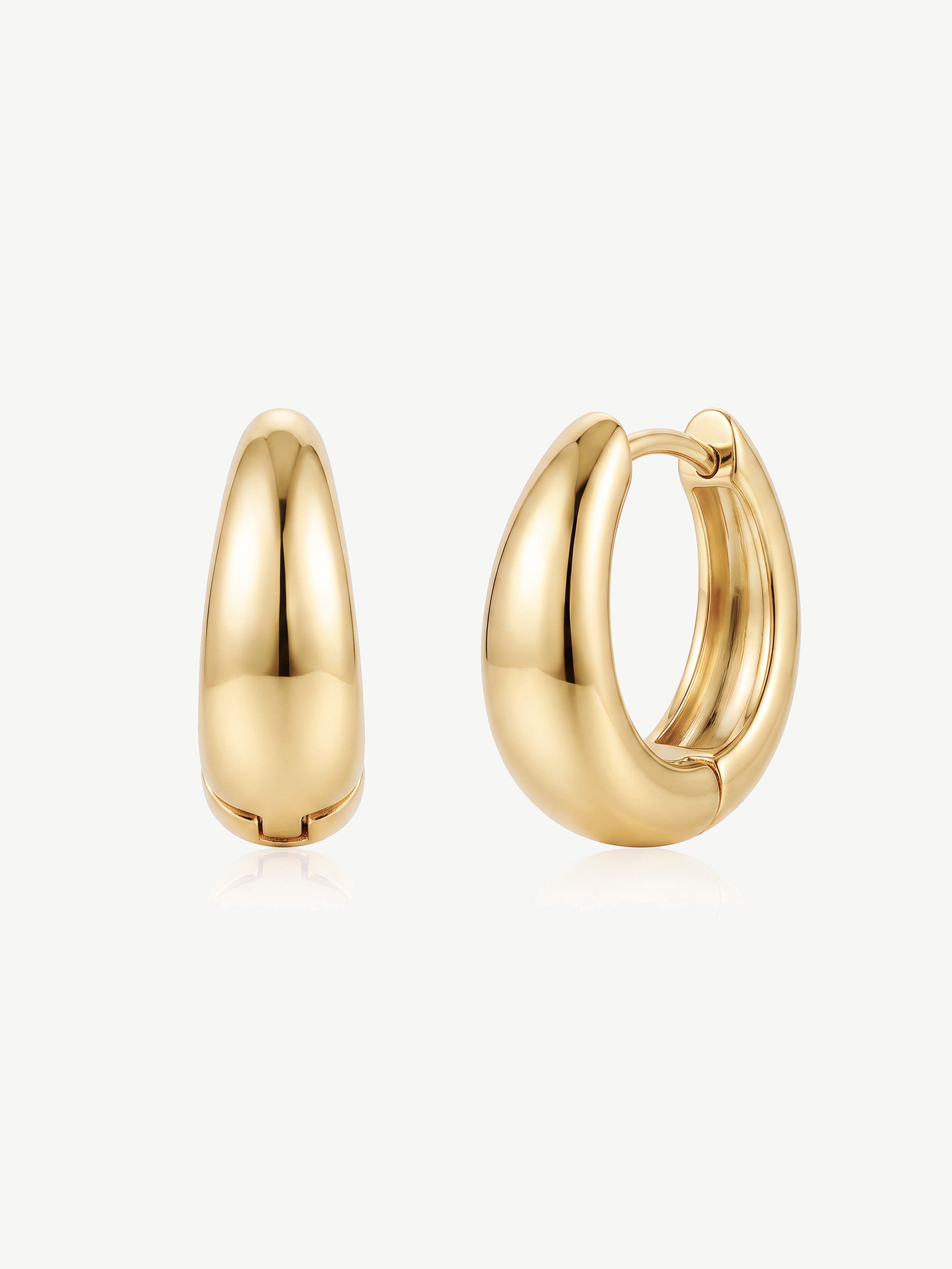 Hinged Huggie Hoop Earrings