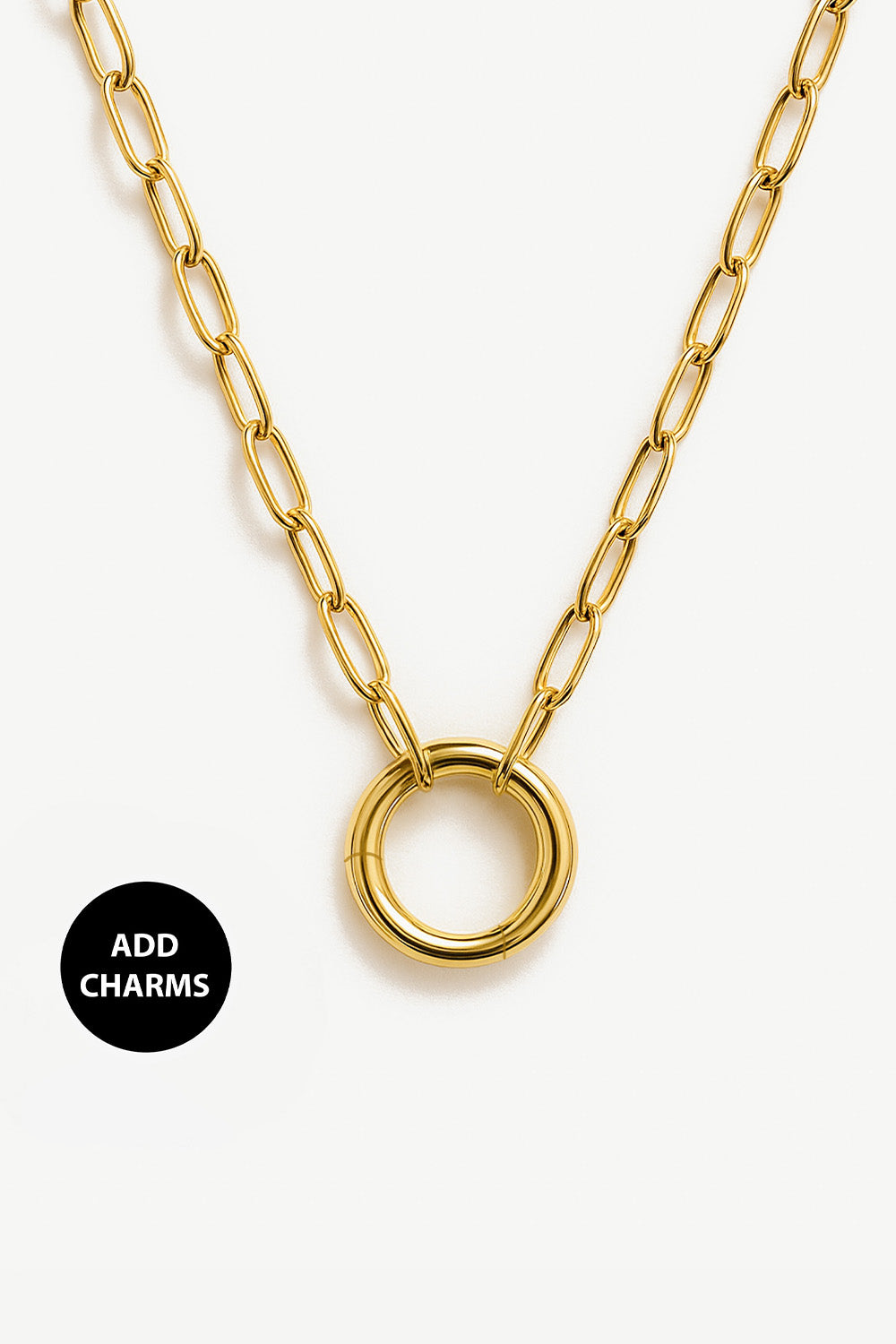 Collier à maillons pour breloques (fermoir en O)