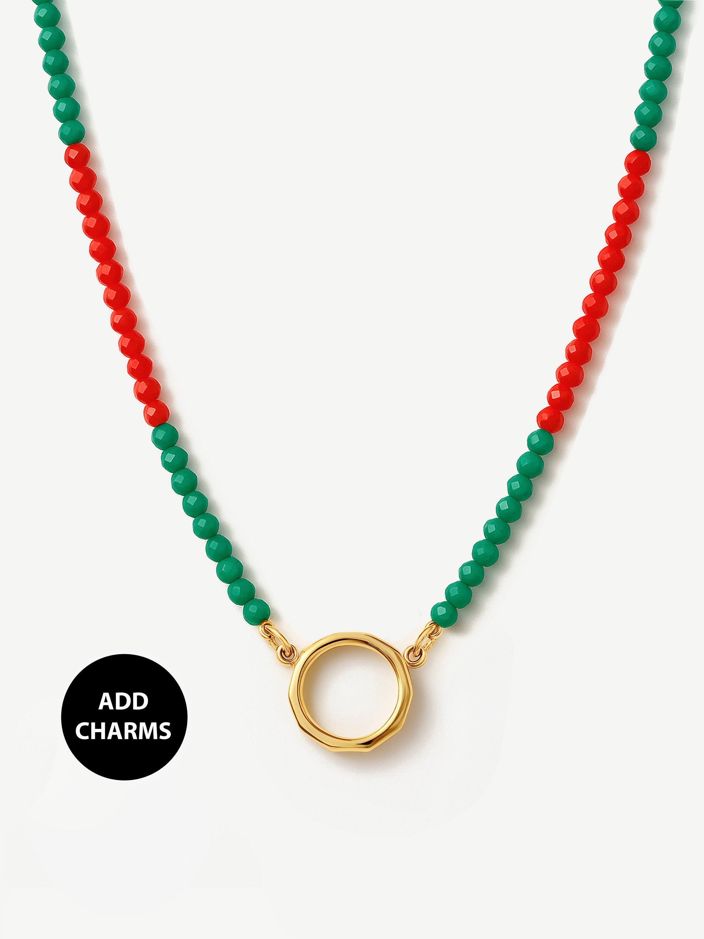 Pastel Bead Necklace For Charms (O Clasp)