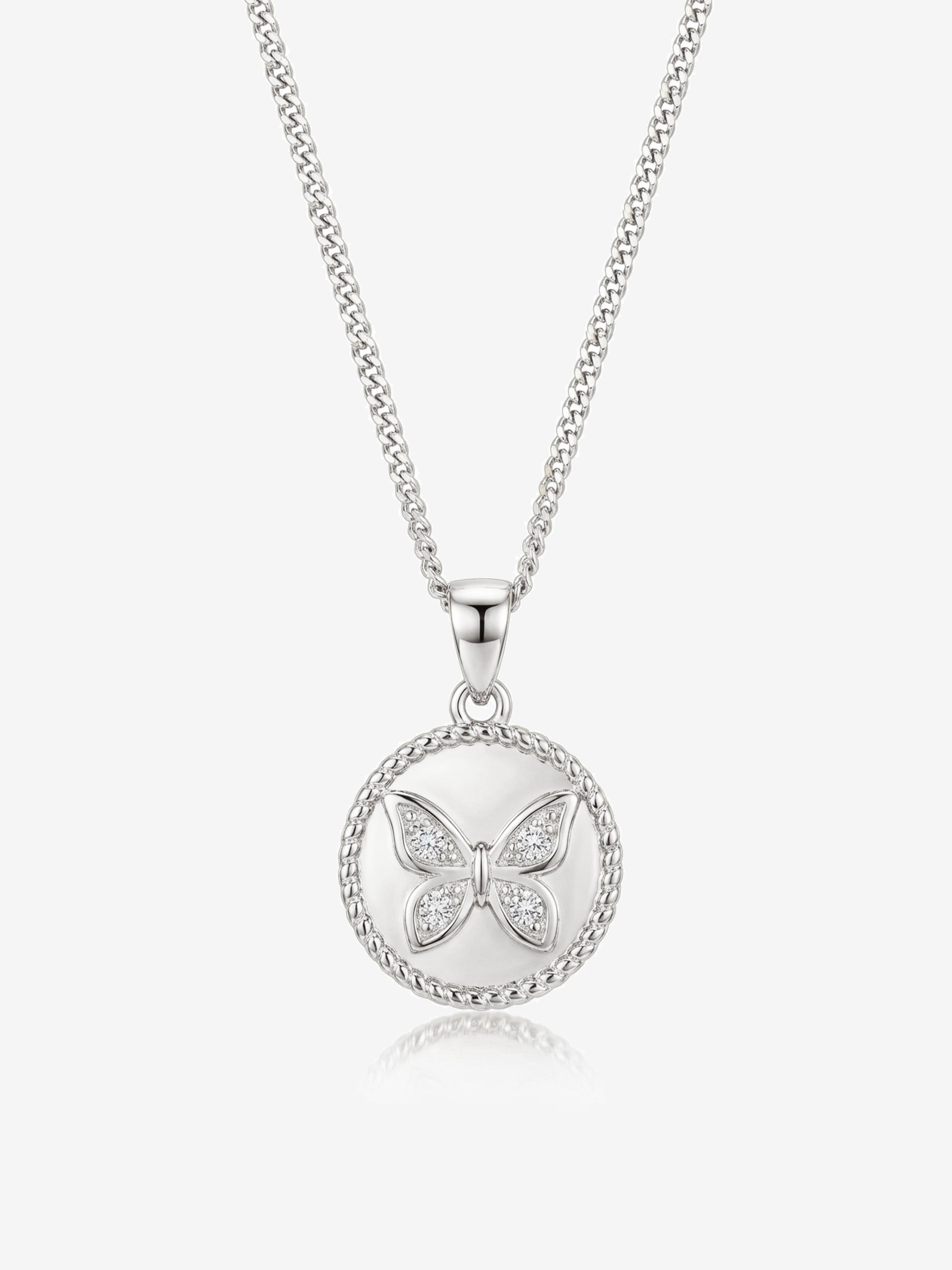 Collier de pièces de monnaie papillon