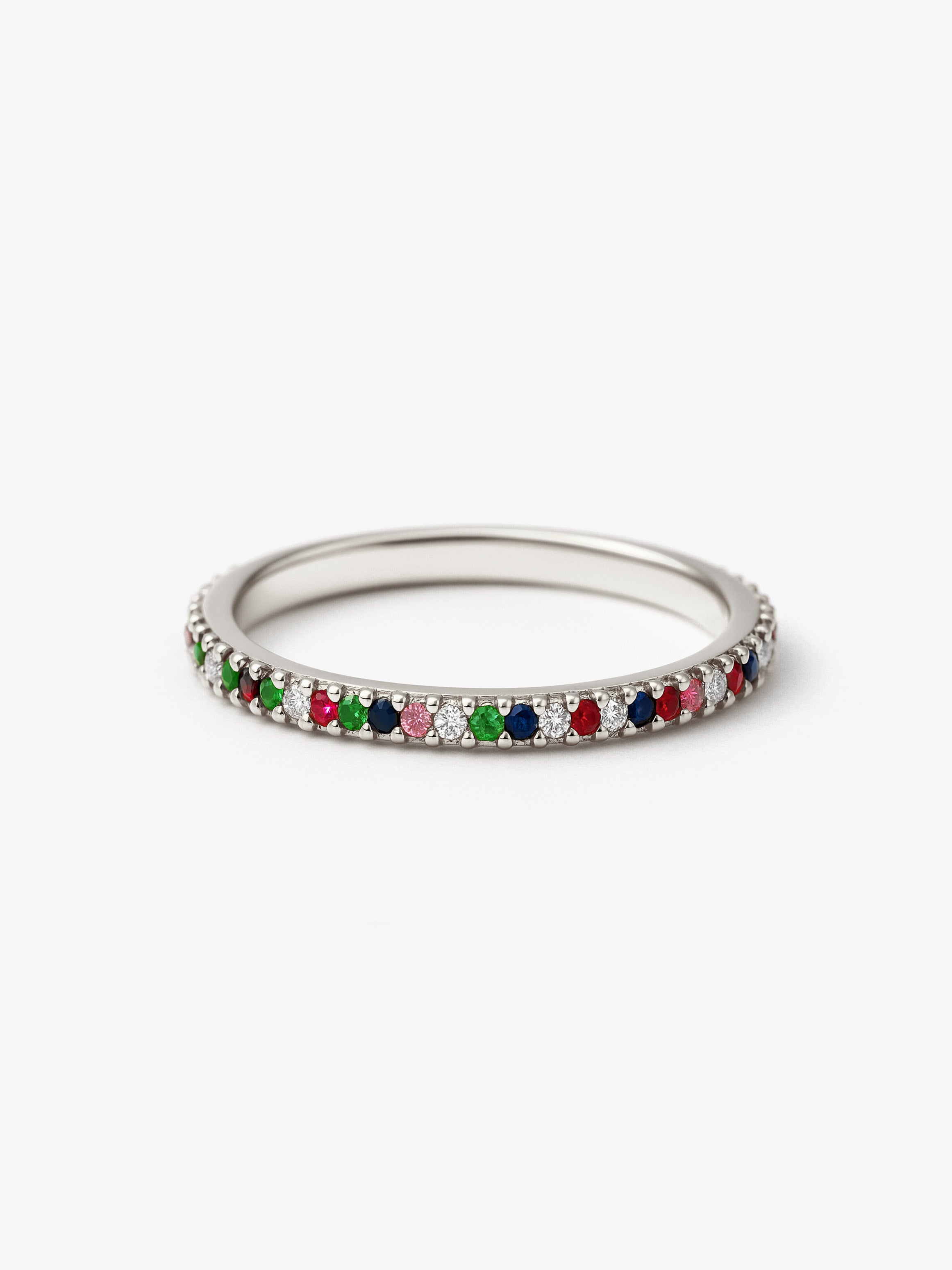 Bague arc-en-ciel empilable