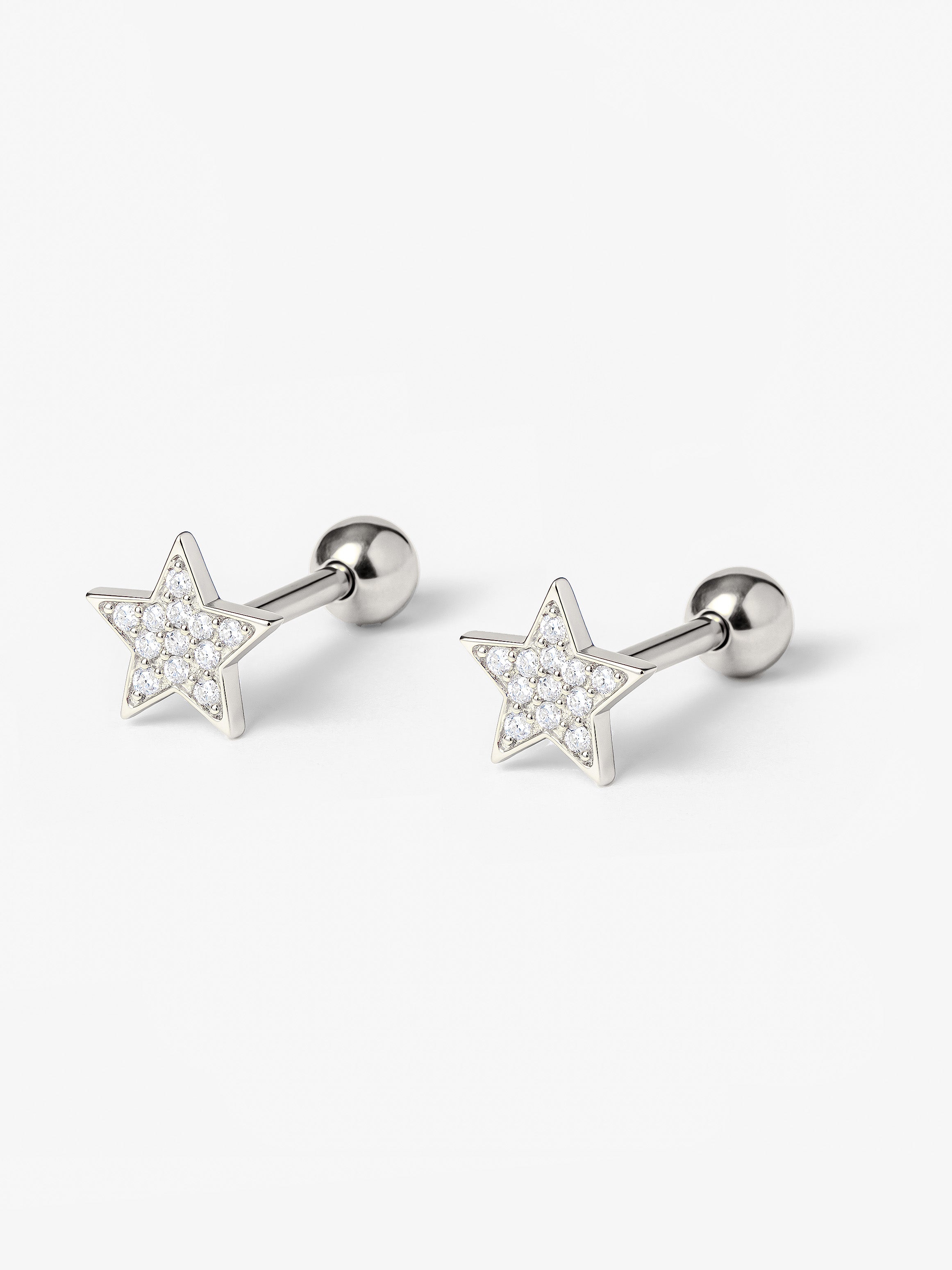 Boucles d'oreilles Dainty Star - Dos vissé