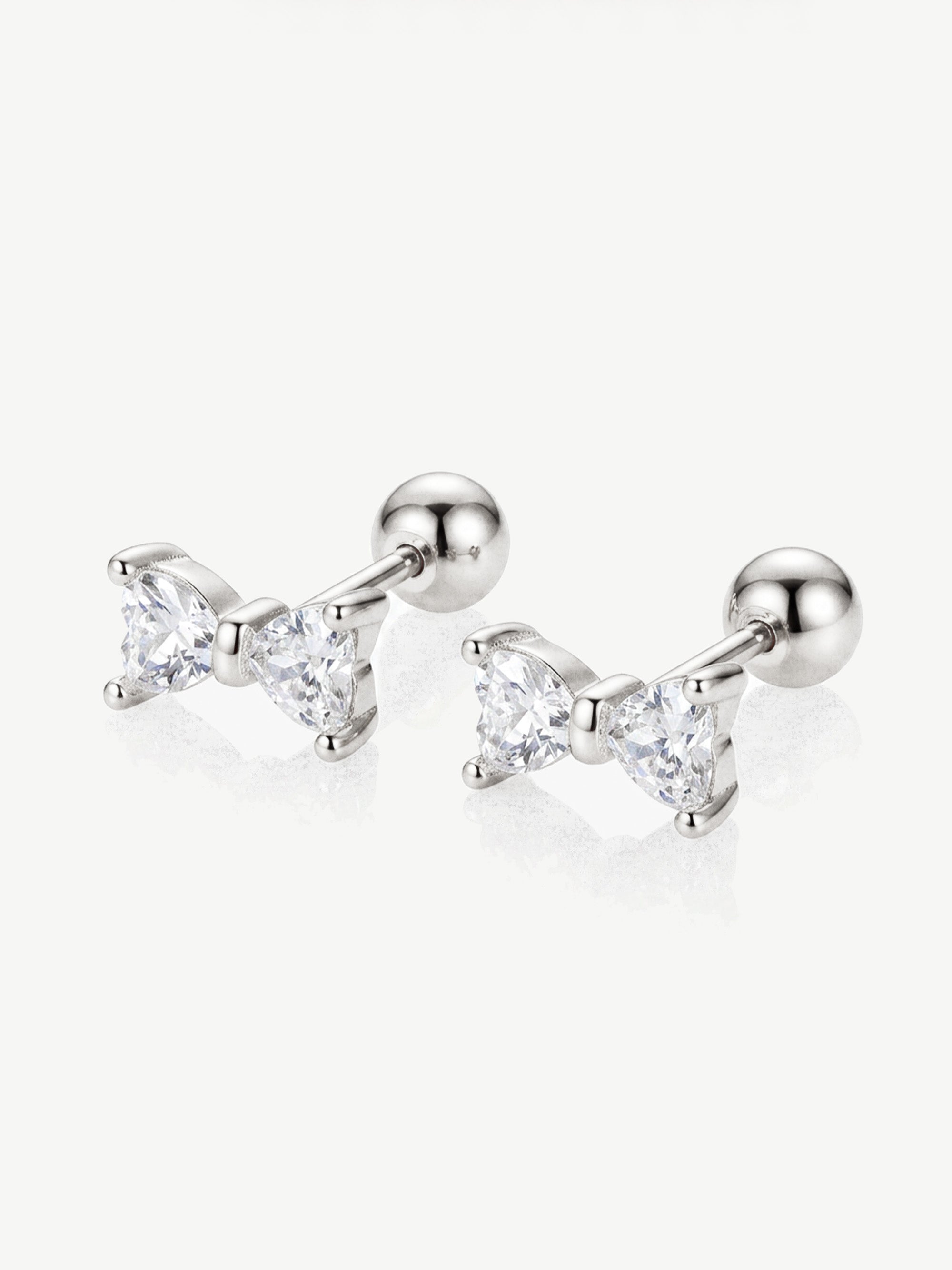 Dainty Bow Earrings - Screw Back