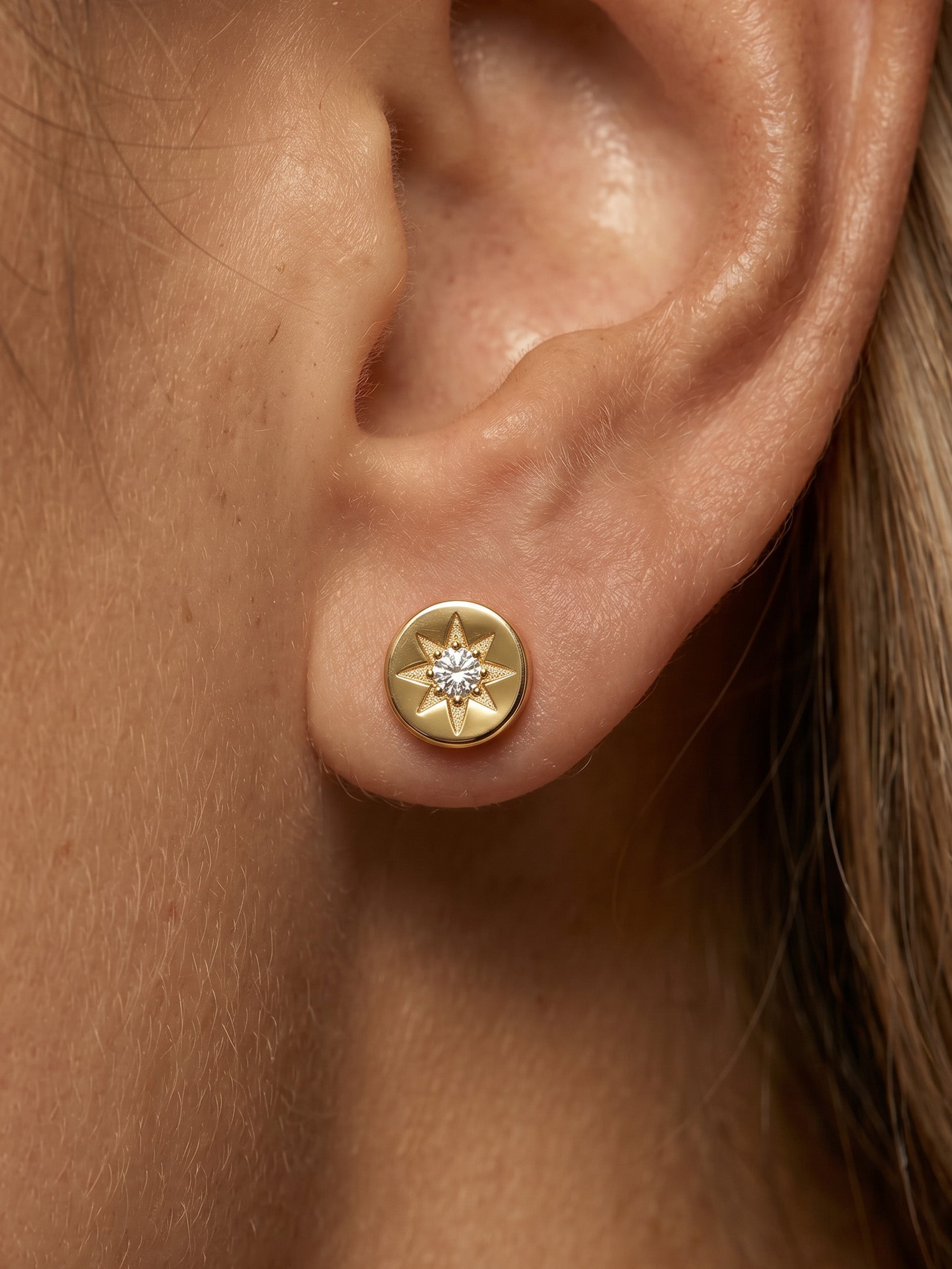Star Coin Stud Earrings