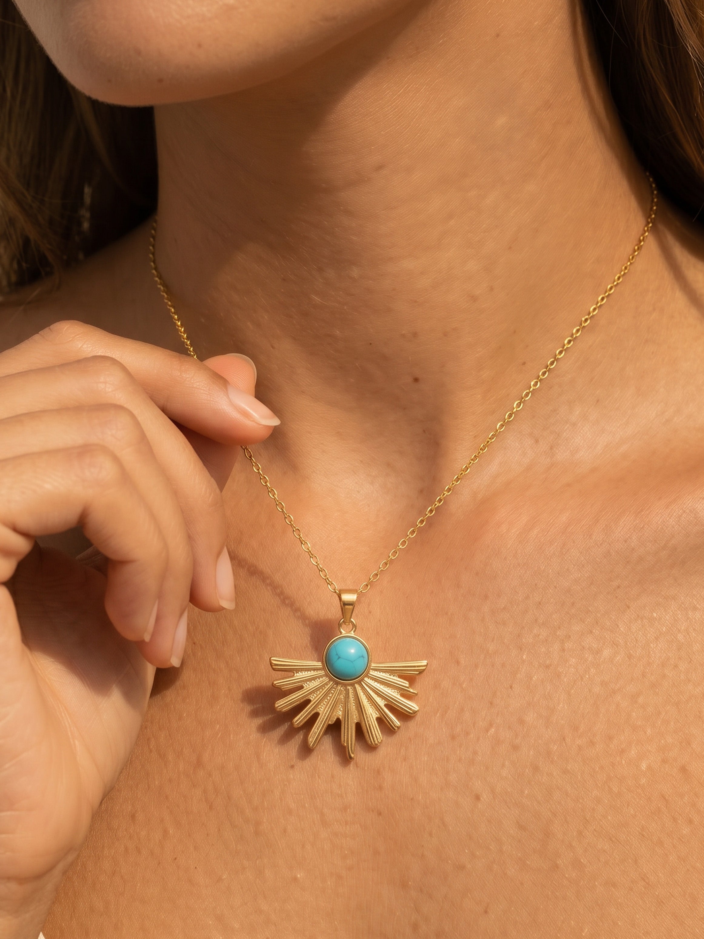 Collier Turquoise Sunburst