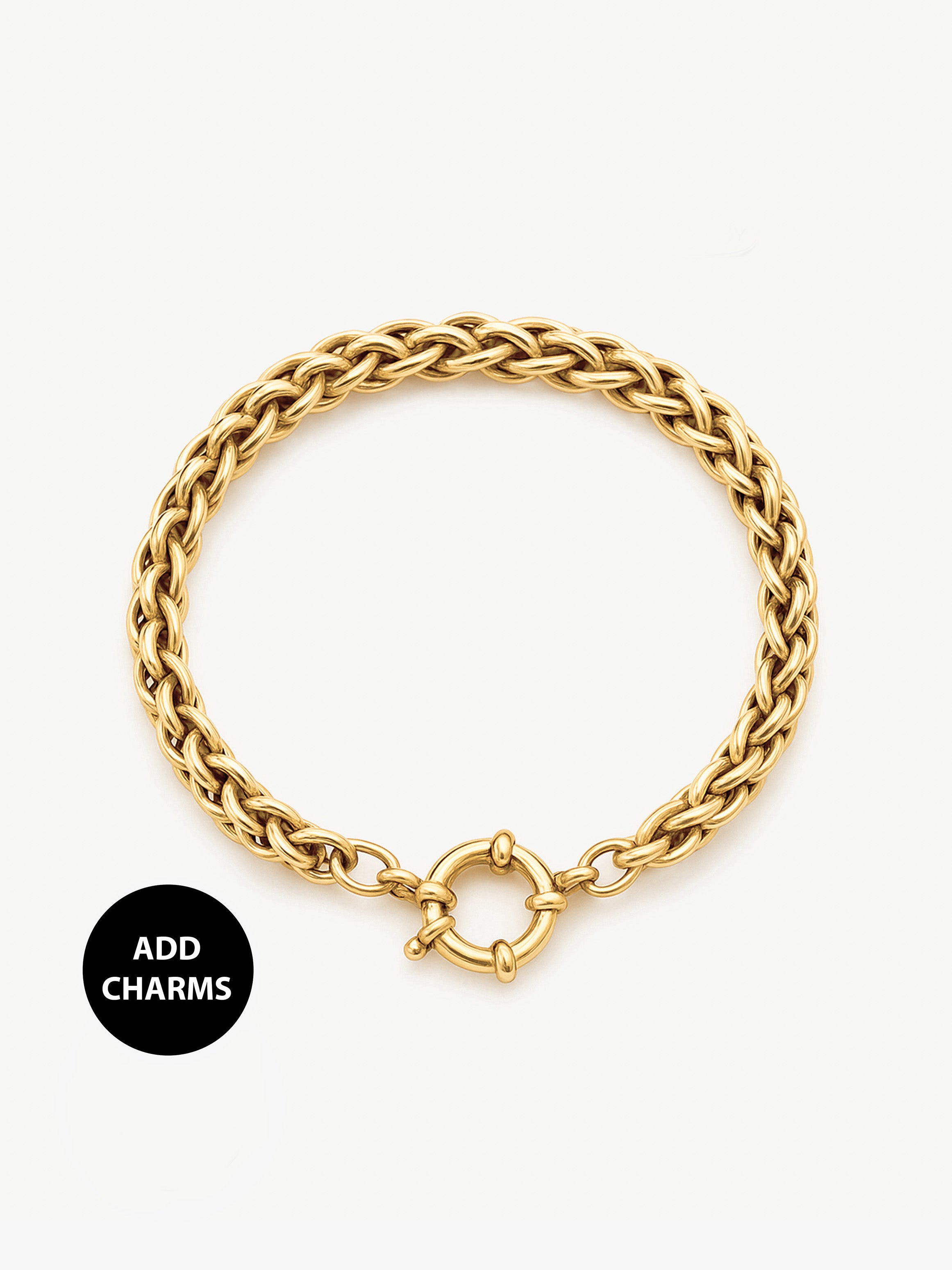 Bracelet à chaîne torsadée pour breloques