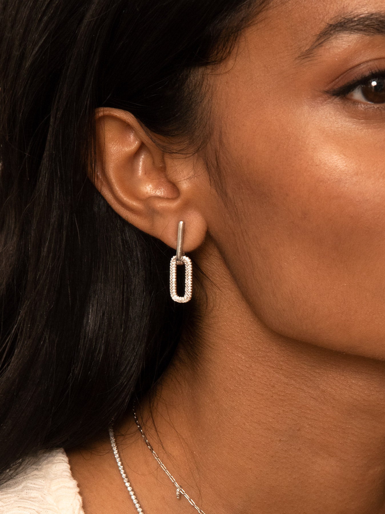 Boucles d'oreilles créoles pendantes en or avec breloques amovibles