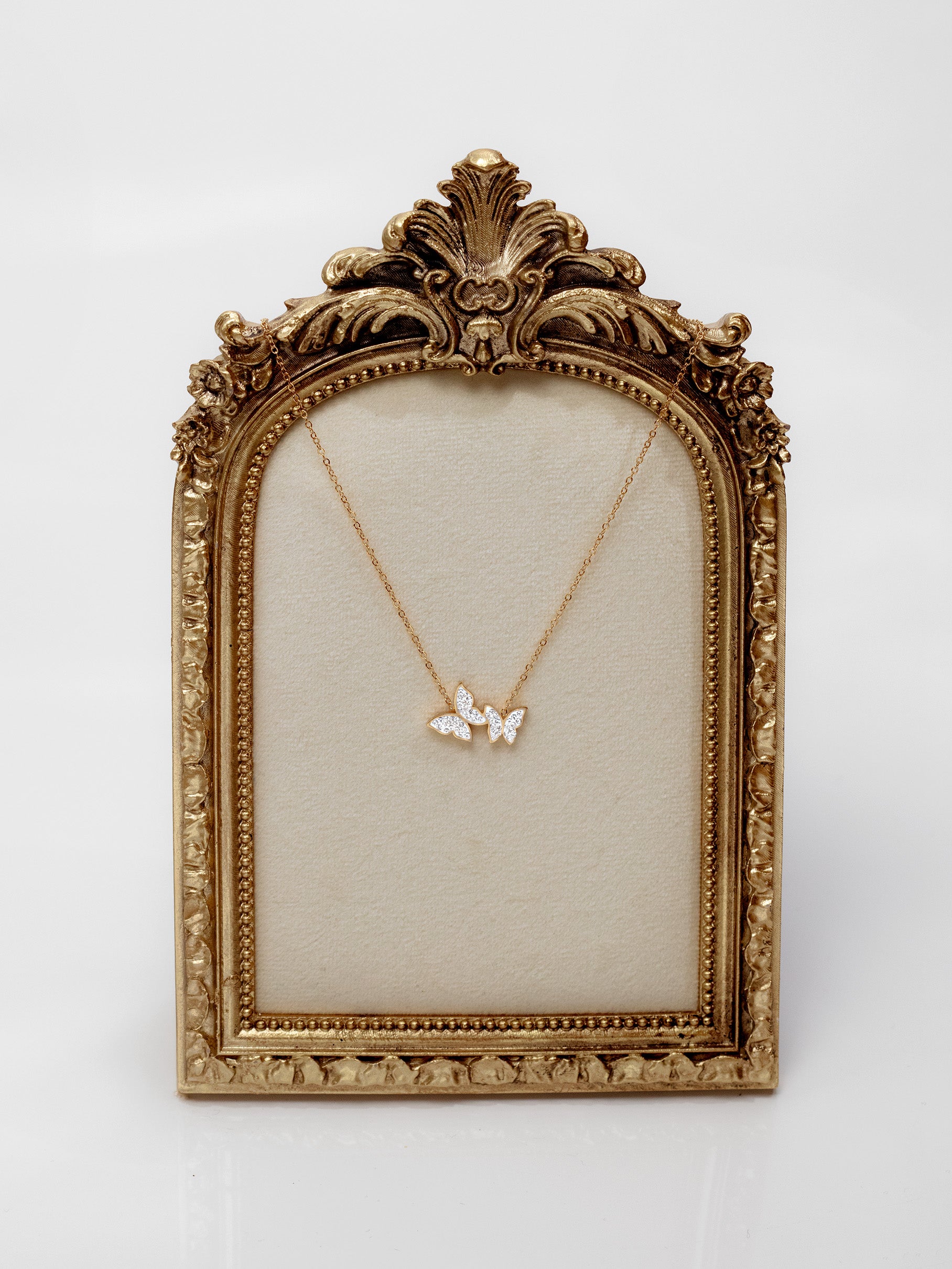 Two Butterflies Pendant Necklace