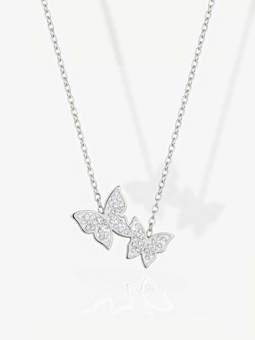 Two Butterflies Pendant Necklace