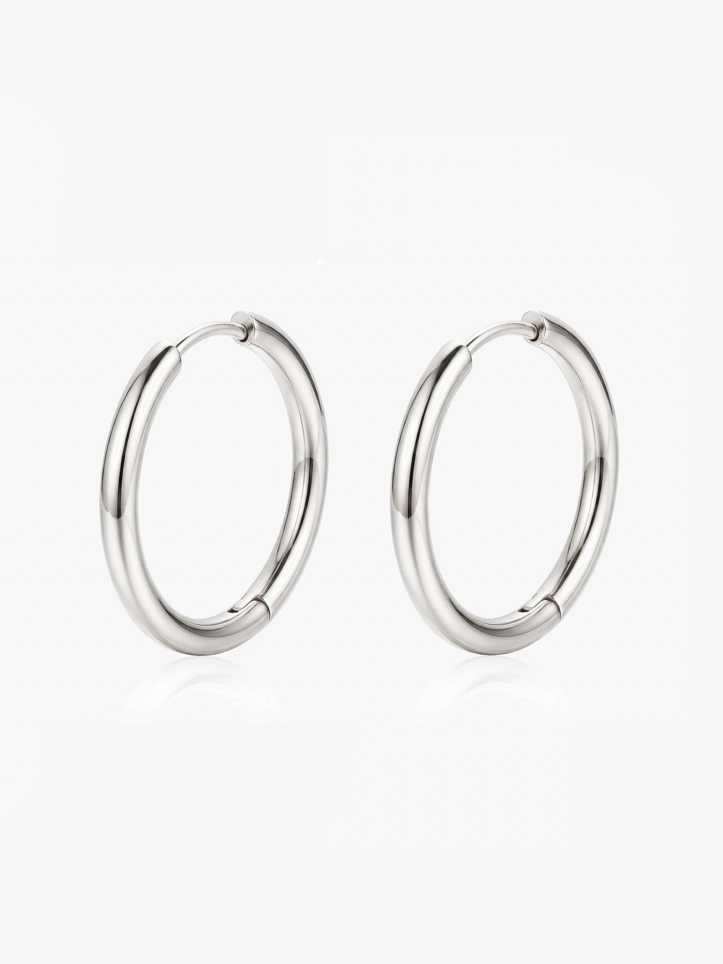 Solid Hoop Earrings - 24mm