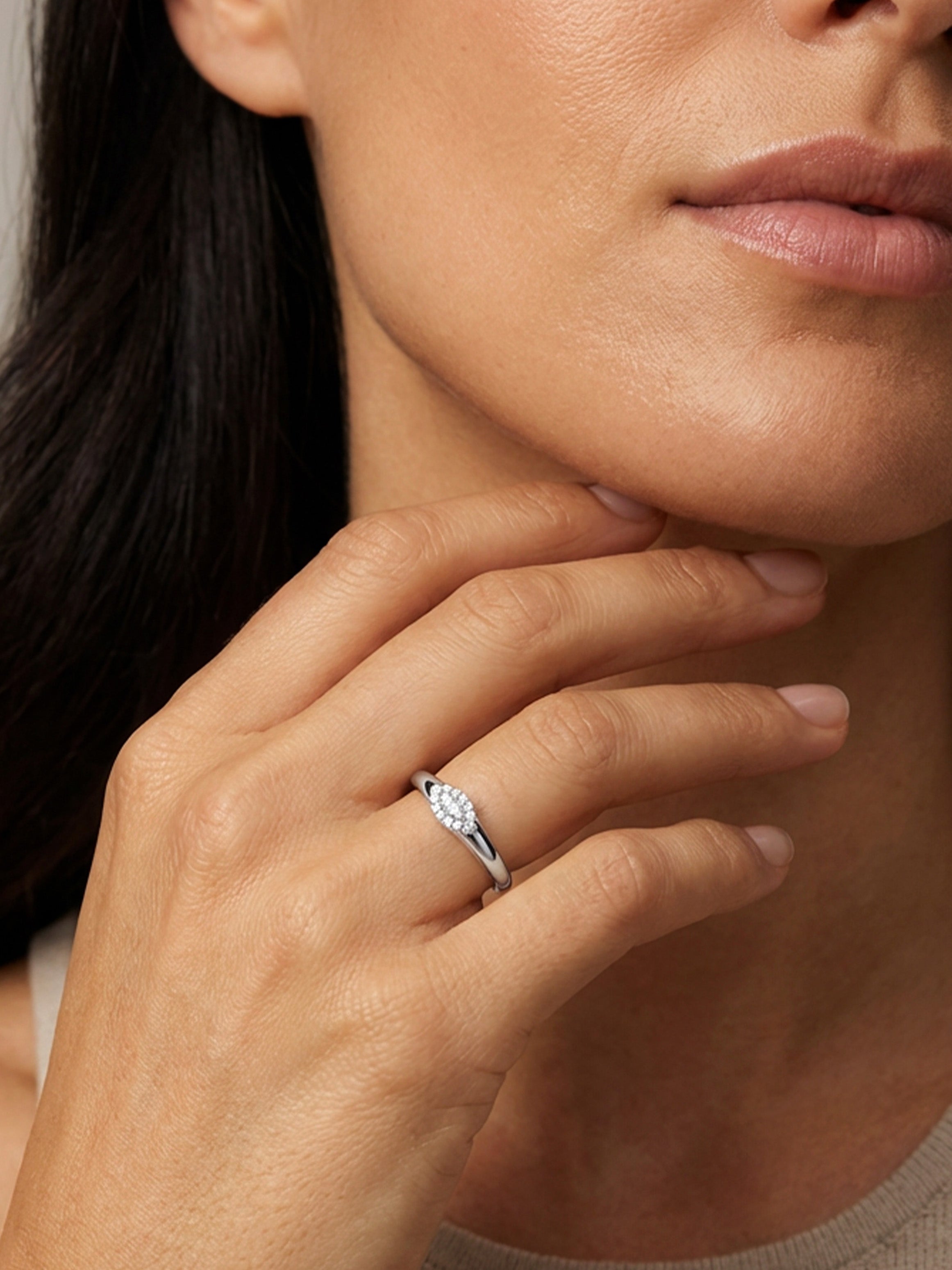 Chevalière ovale avec mauvais œil