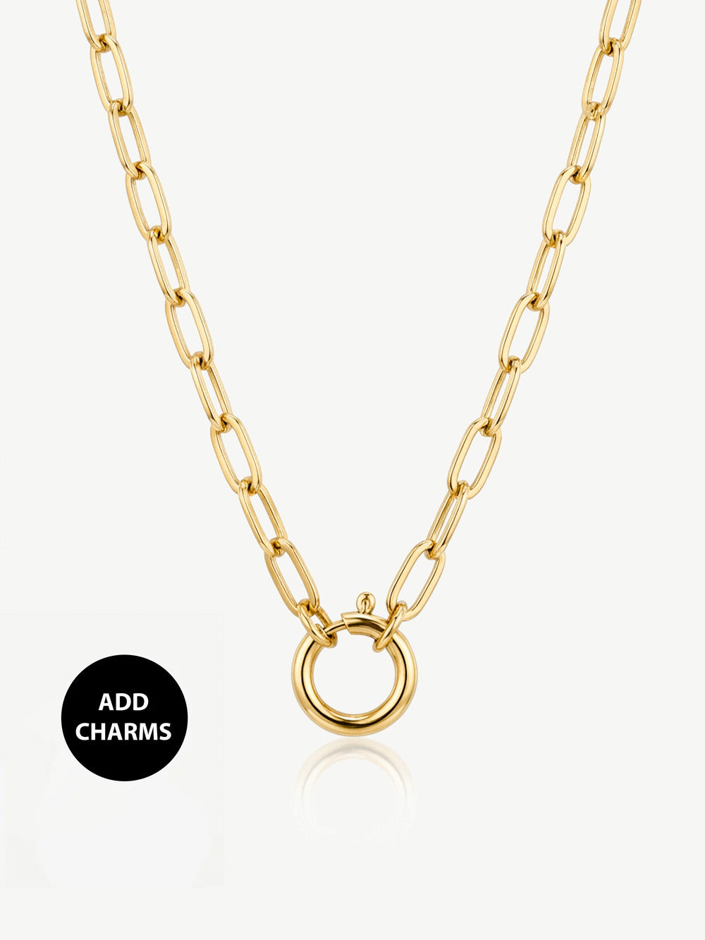 Collier à maillons pour breloques (fermoir en Q)